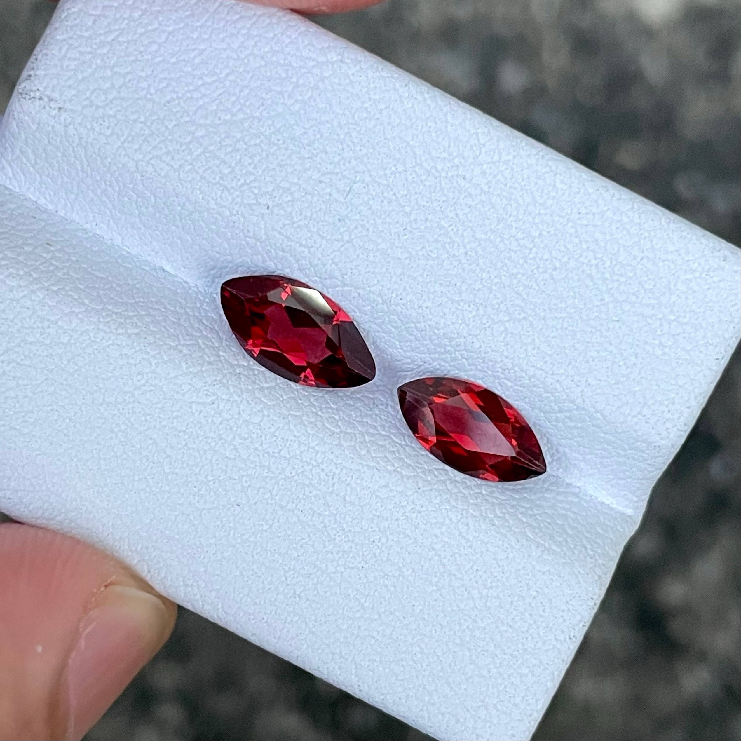 2.10 Carat Rhodolite Marquise Garnets