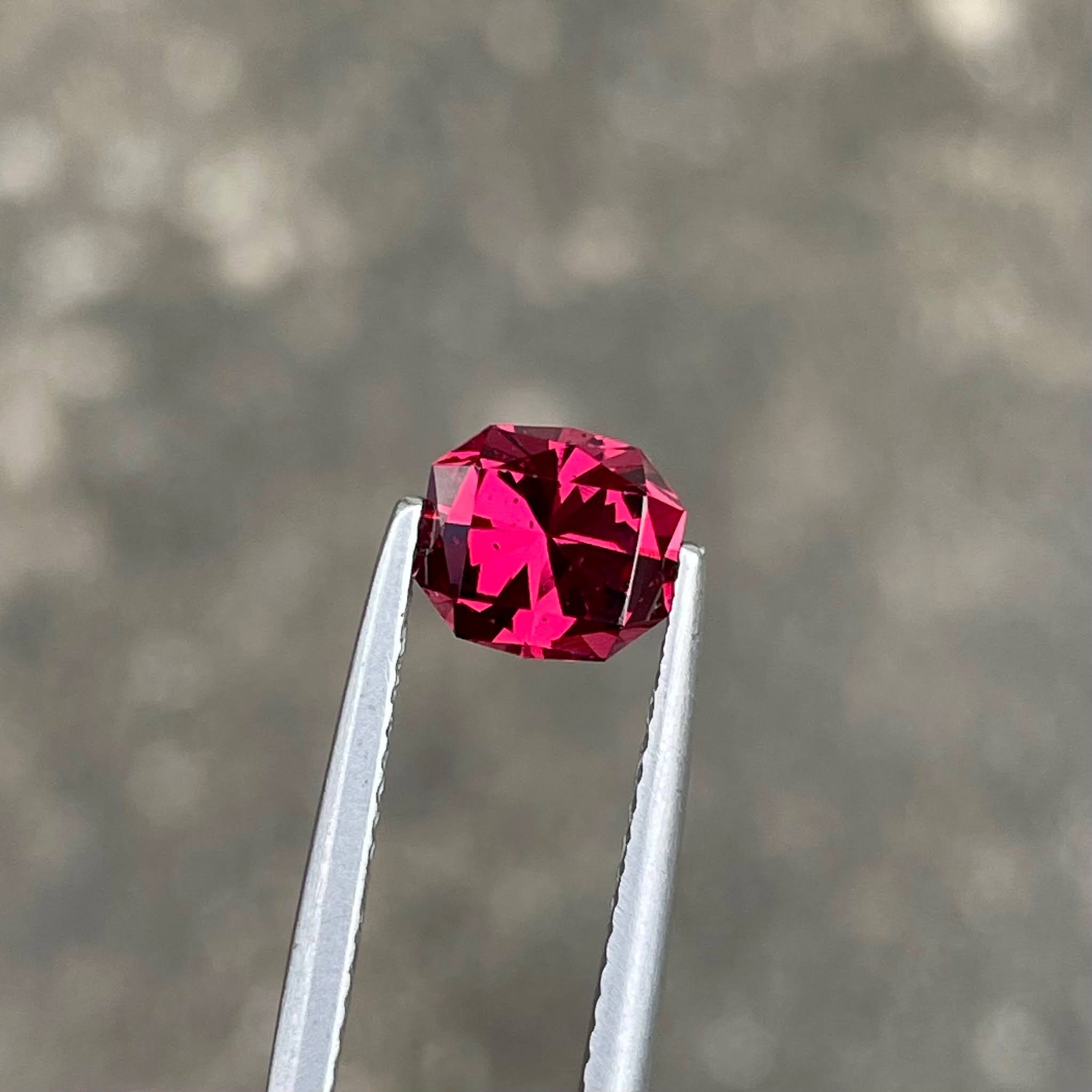 1.63 Carat Reddish Pink Garnet Stone