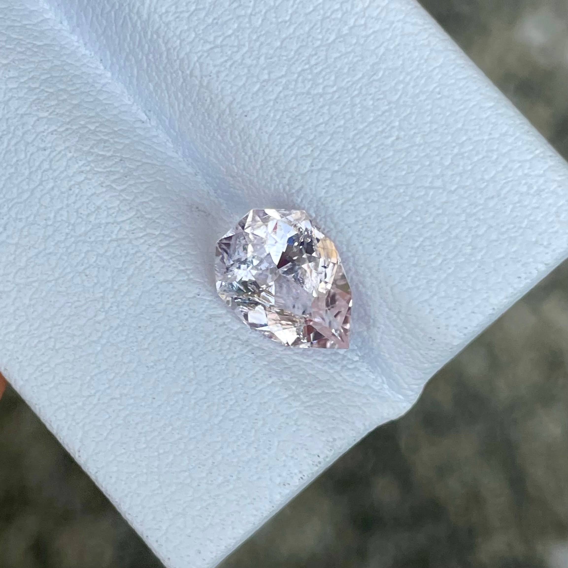 1.83 Carats Pear Morganite Stone 