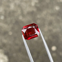 2.63 carats Red Garnet Stone Octagon Cut Natural Tanzanian Gemstone