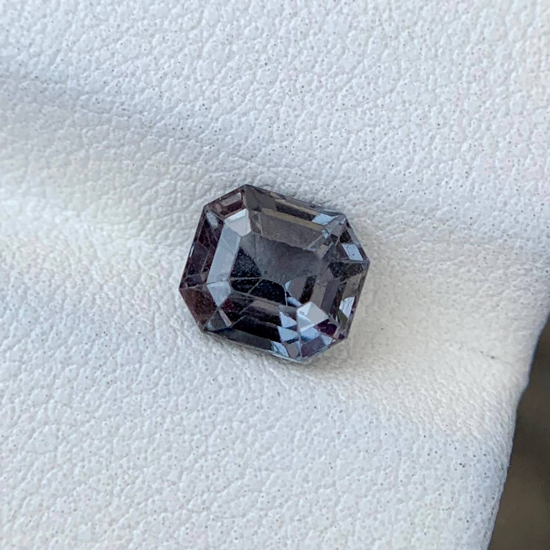 1.72 Ct Metal Gray Burmese Spinel Cushion