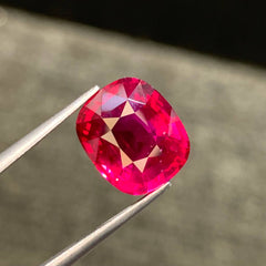 6.04ct No Heat Ruby Cushion Cut