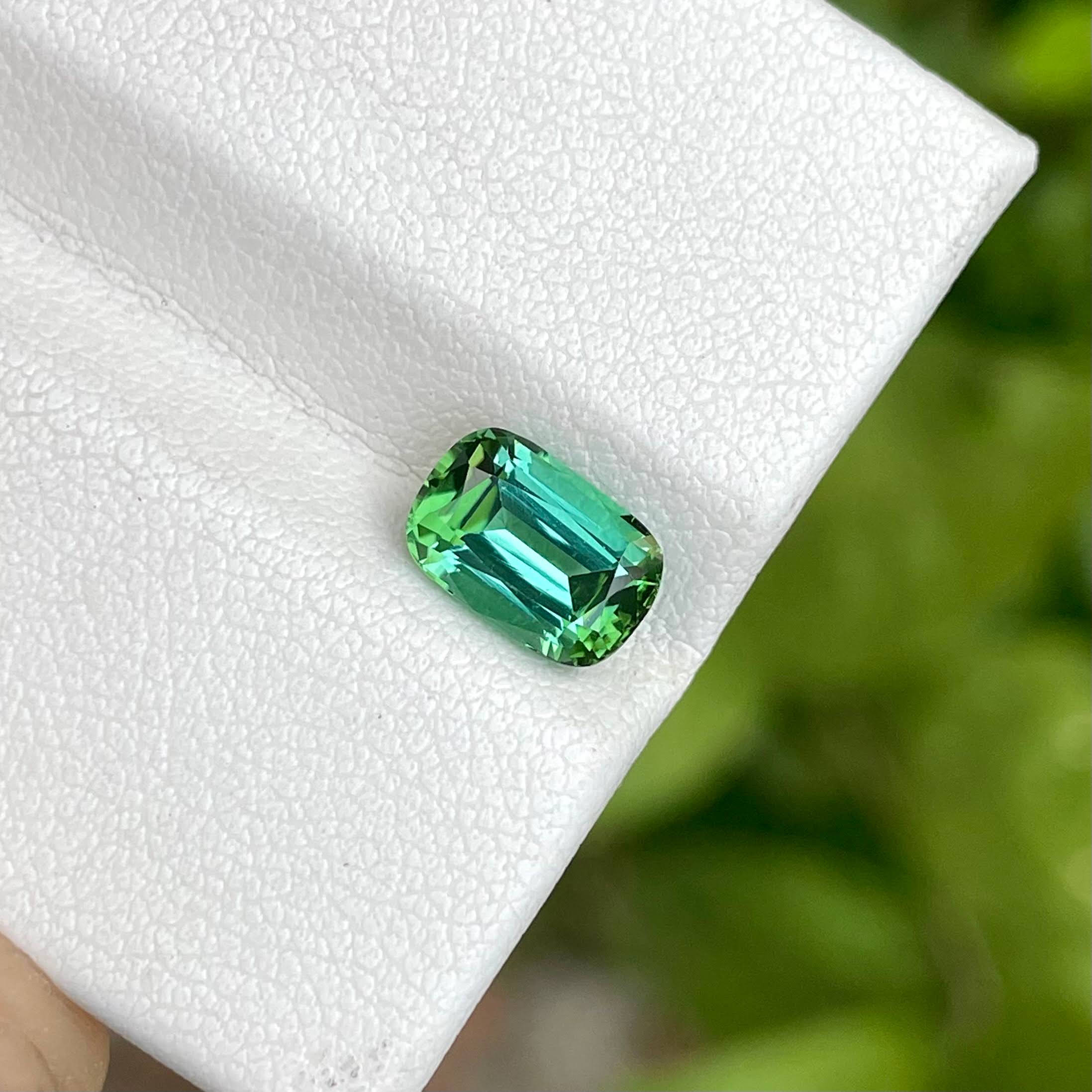 1.70 Carat Mint Green Tourmaline Stone