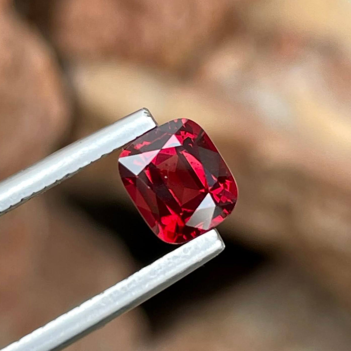 1.15 Carats Red Burmese Cushion Spinel