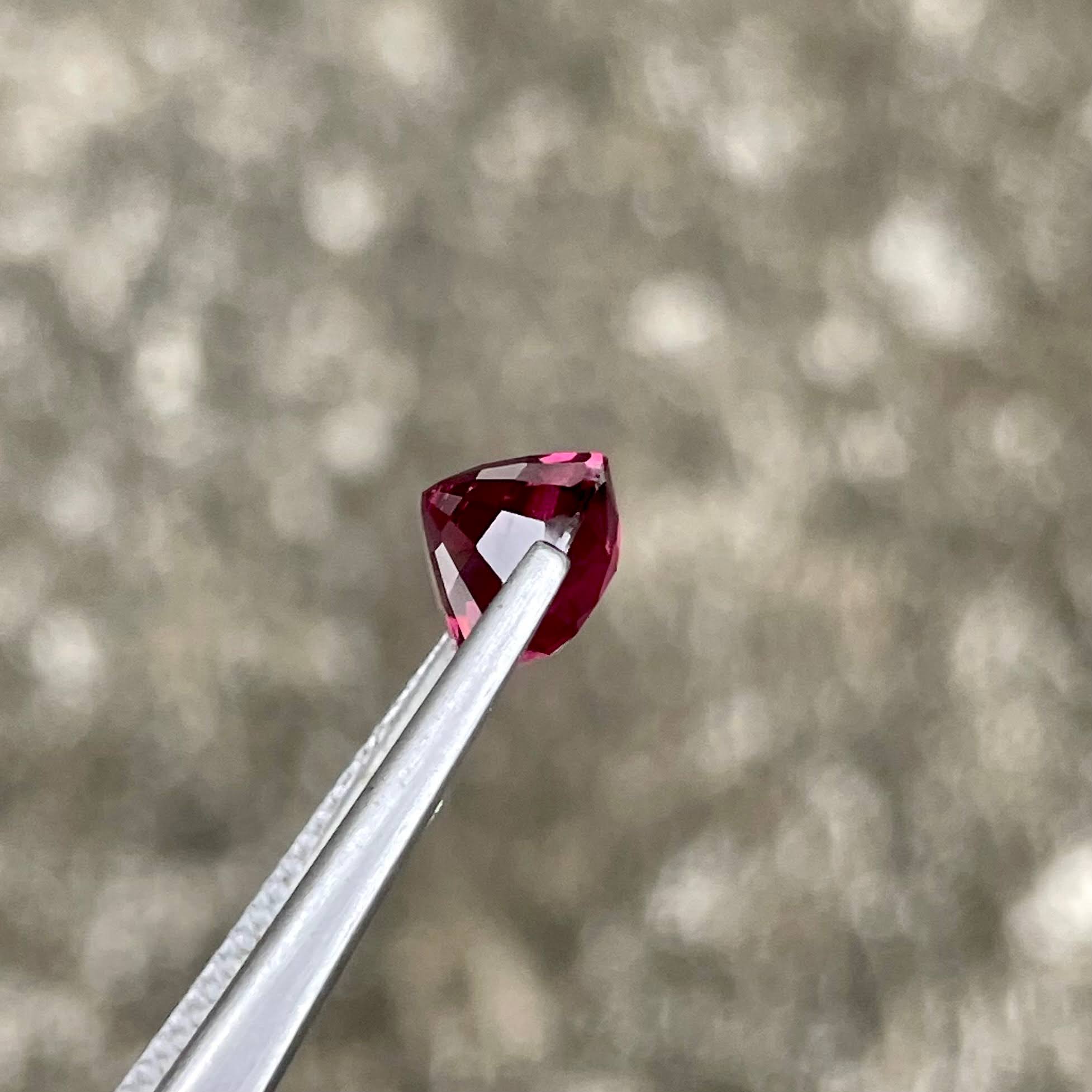 3.70 Carat Pinkish Red Garnet Stone