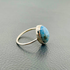 Handmade Lazurite Stone Silver Ring