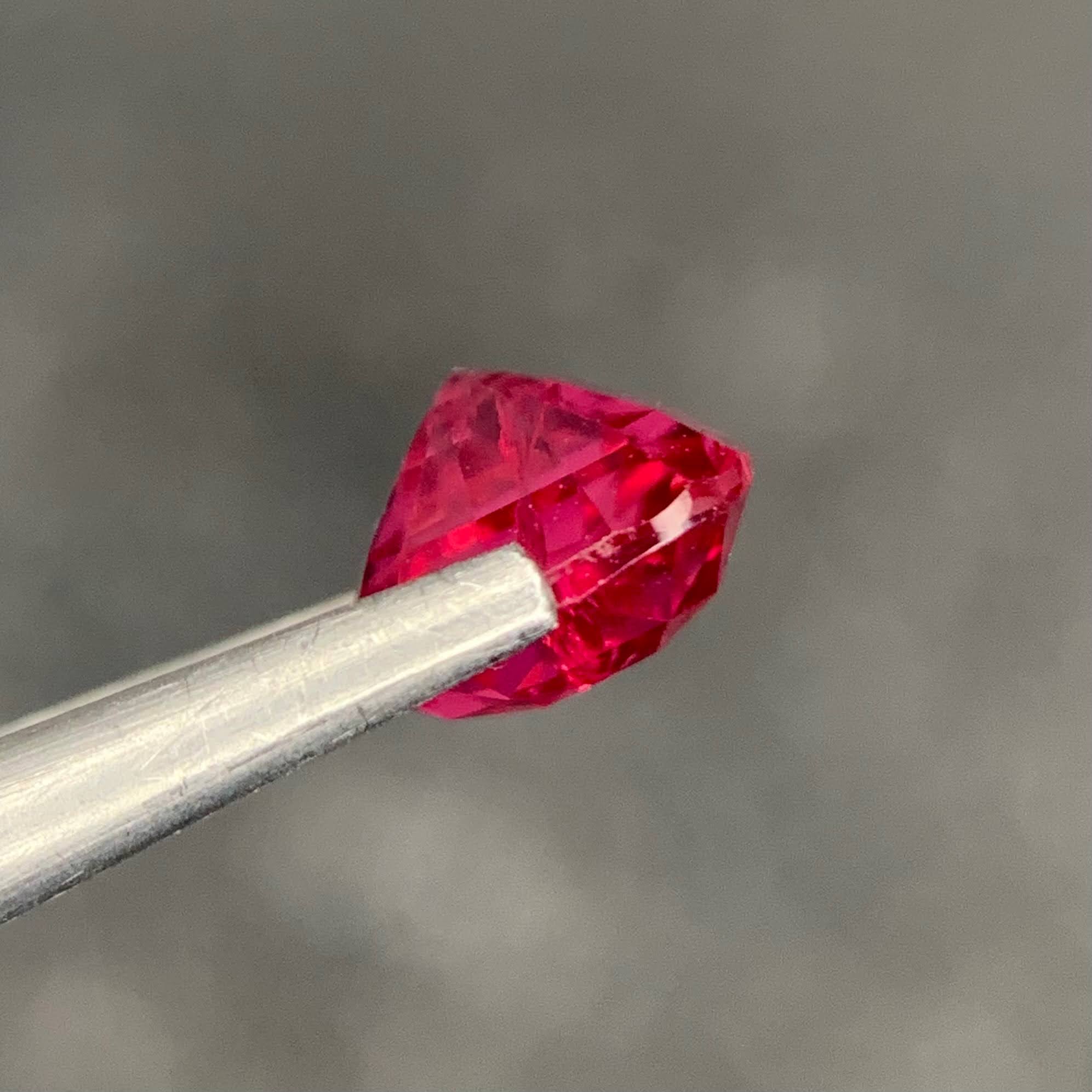 2.53ct Mahenge Spinel Reddish Pink Cushion