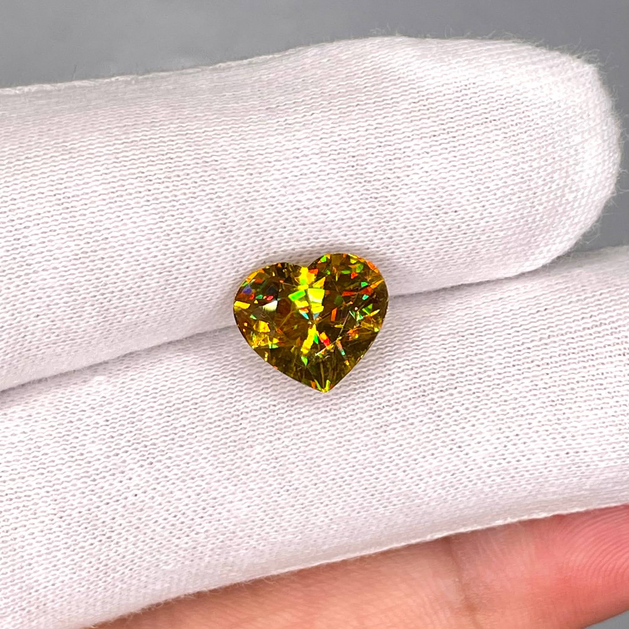 5.30 Carats Heart Cut Sphene Gemstone