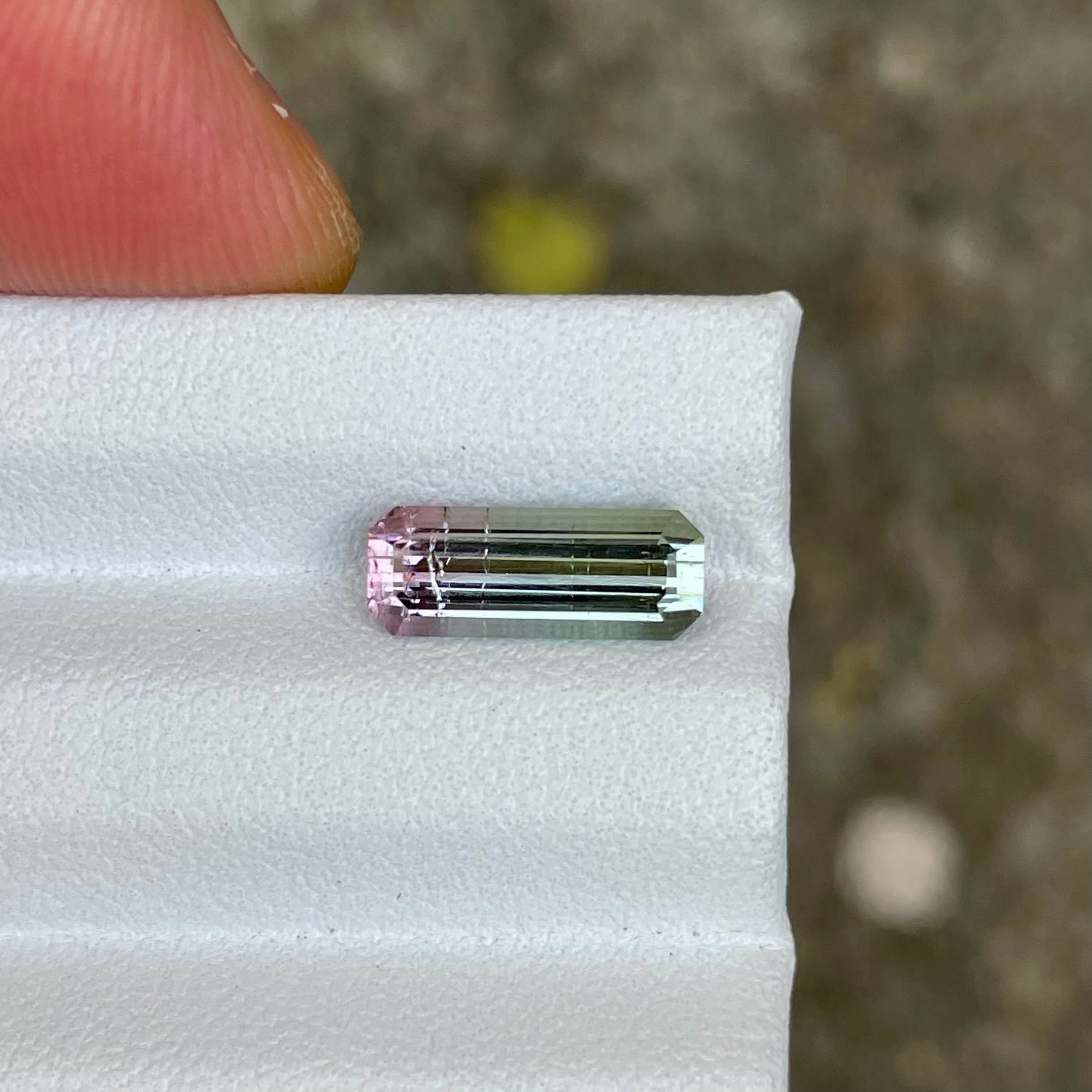 1.94 Carats Bi Color Tourmaline Stone