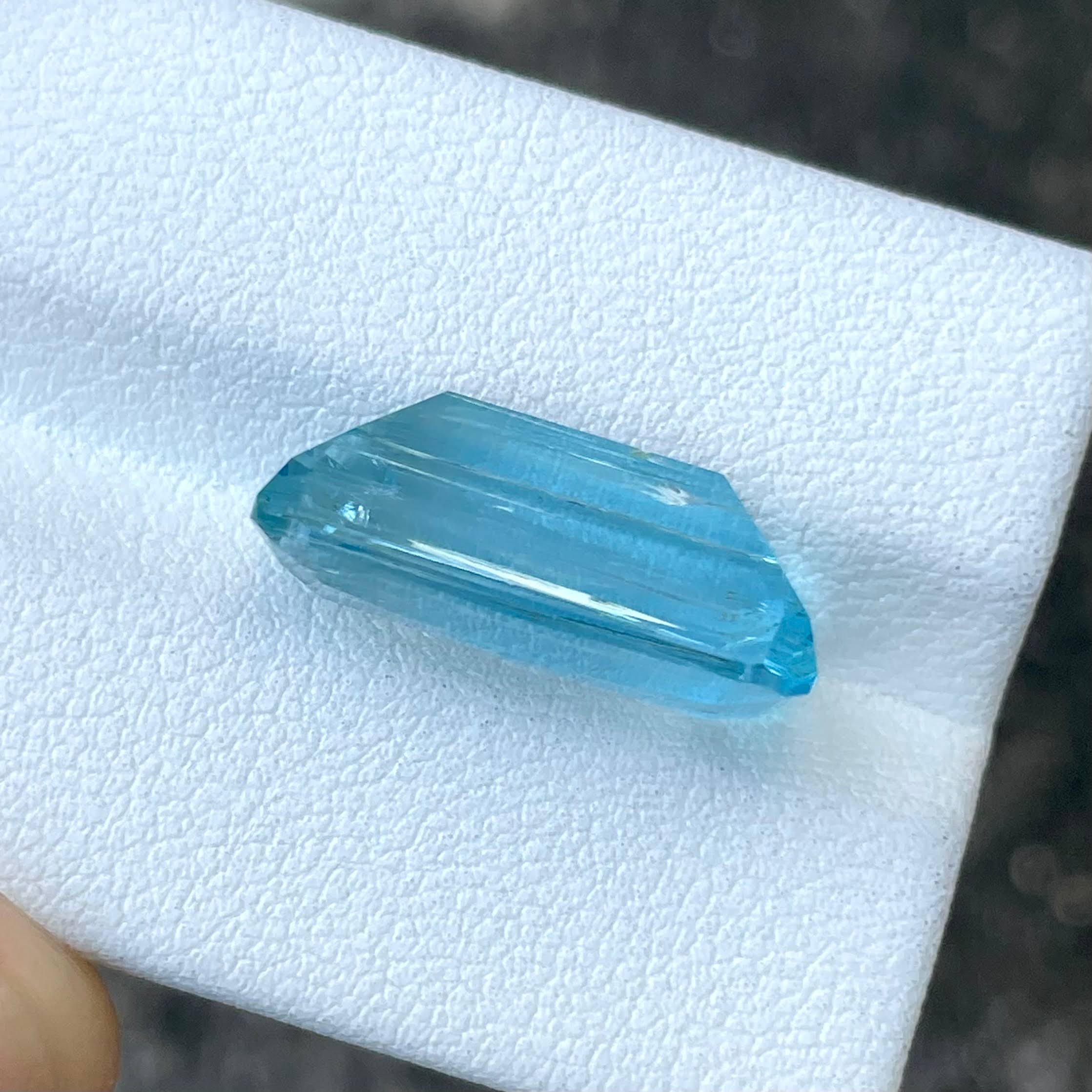 11.20ct Deep Blue Aquamarine Cushion Cut