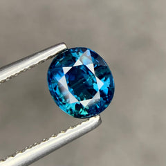 1.20 Ct Teal Sapphire Oval Cut