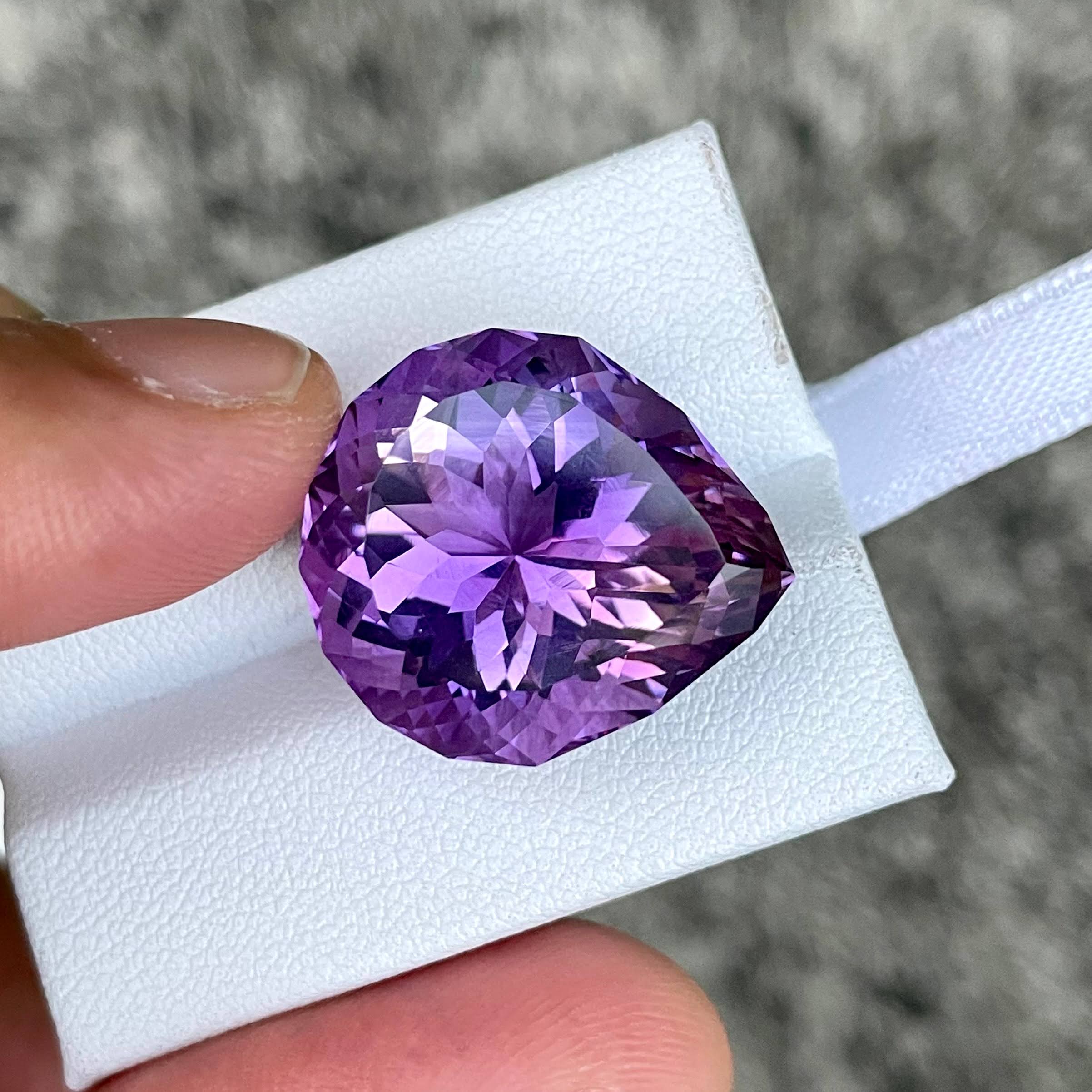 25 Carat Amethyst Stone Pear Cut