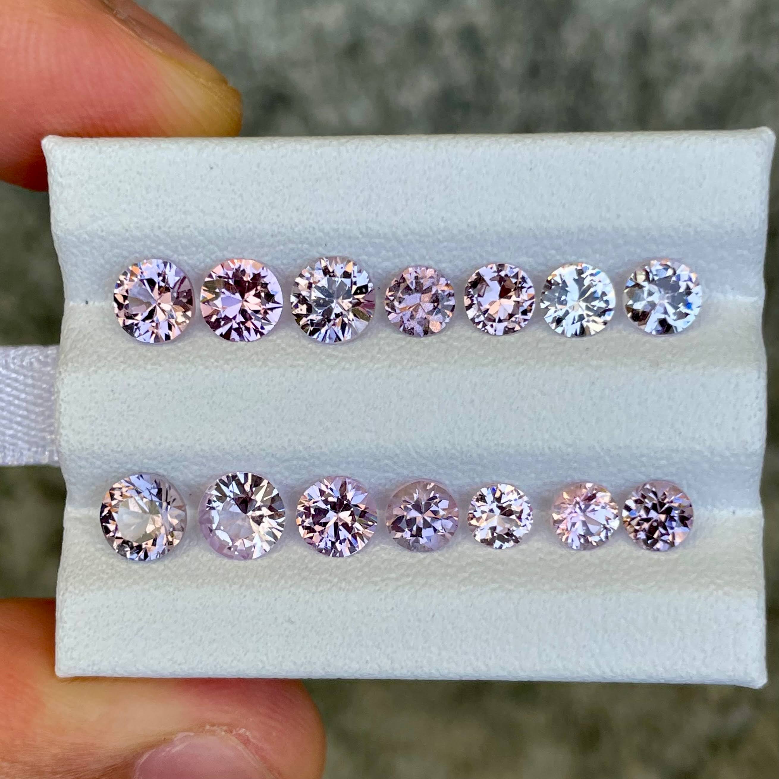 6.23 carats 14 Piece Pink Spinel Lot