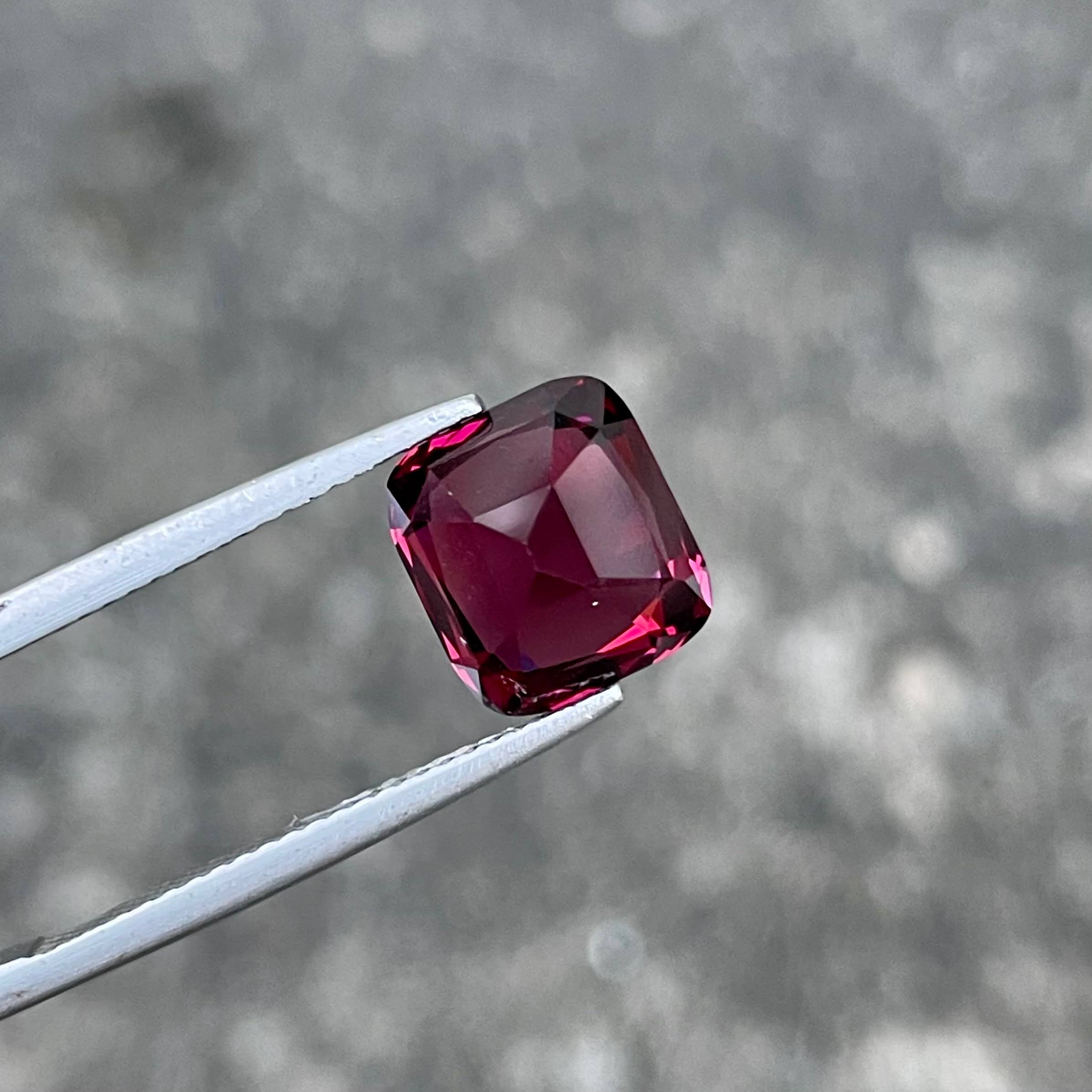 4.59 Carat Pinkish Red Garnet Stone