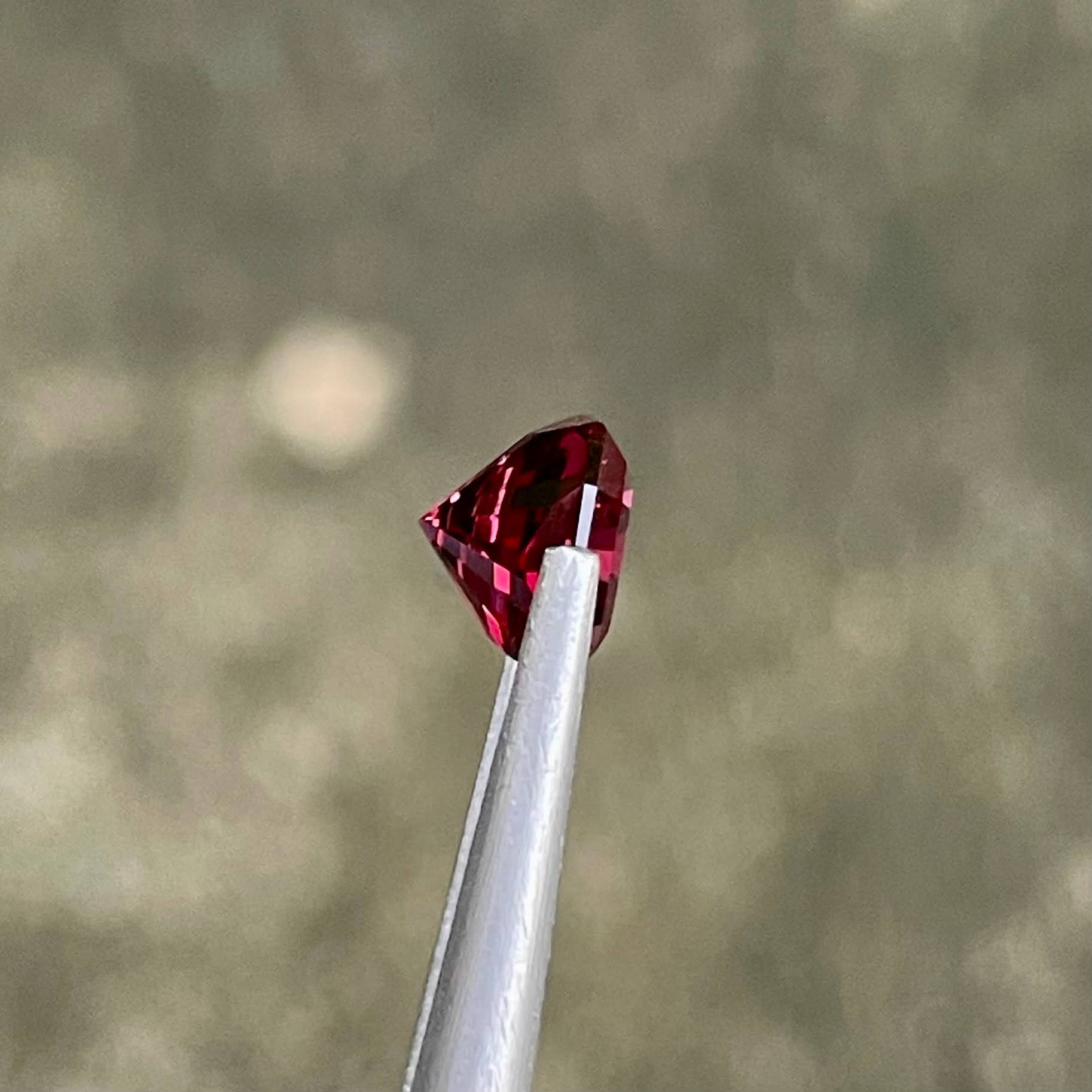 1.96 Carat Hot Pink Garnet Stone