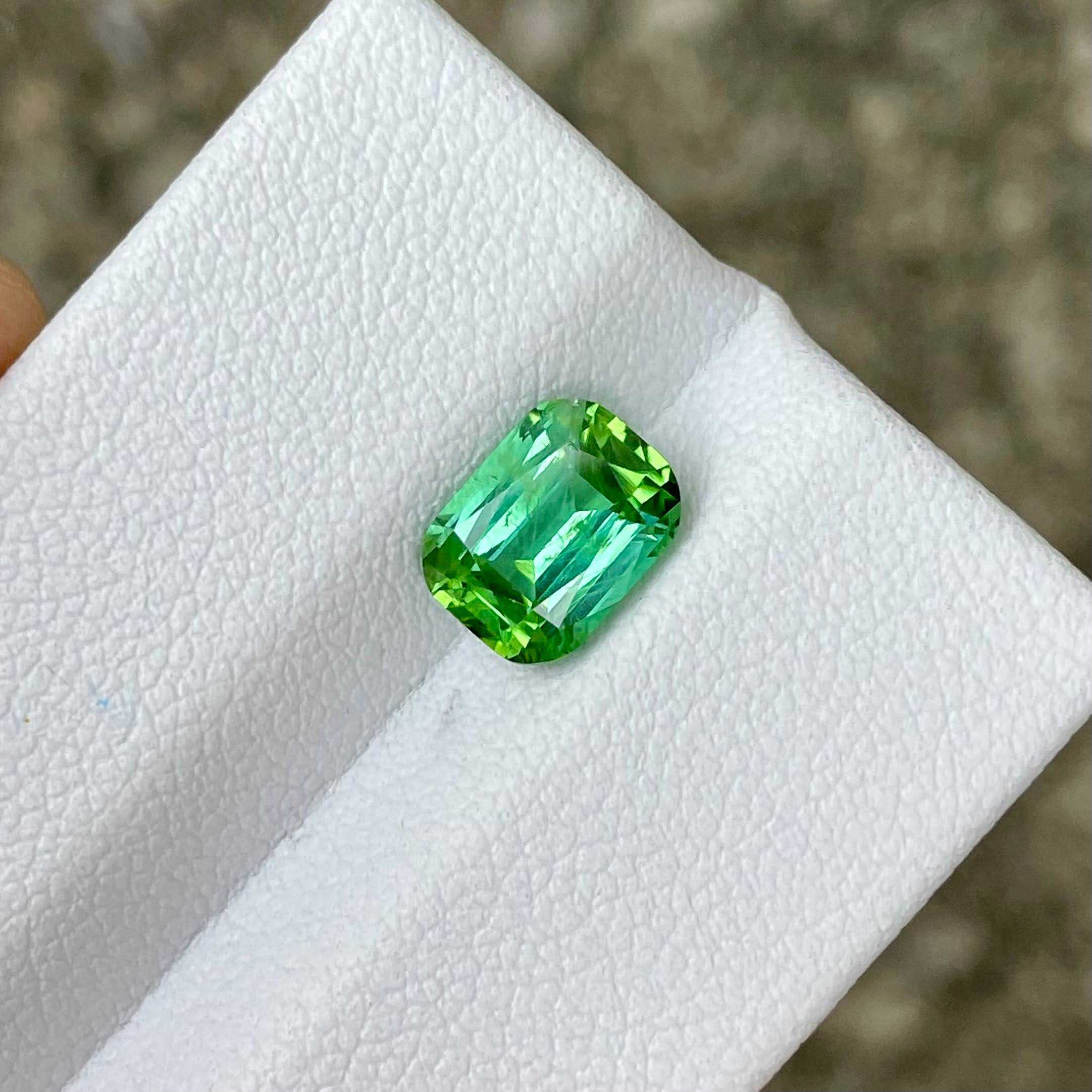 1.71 Carat Mint Green Tourmaline Stone