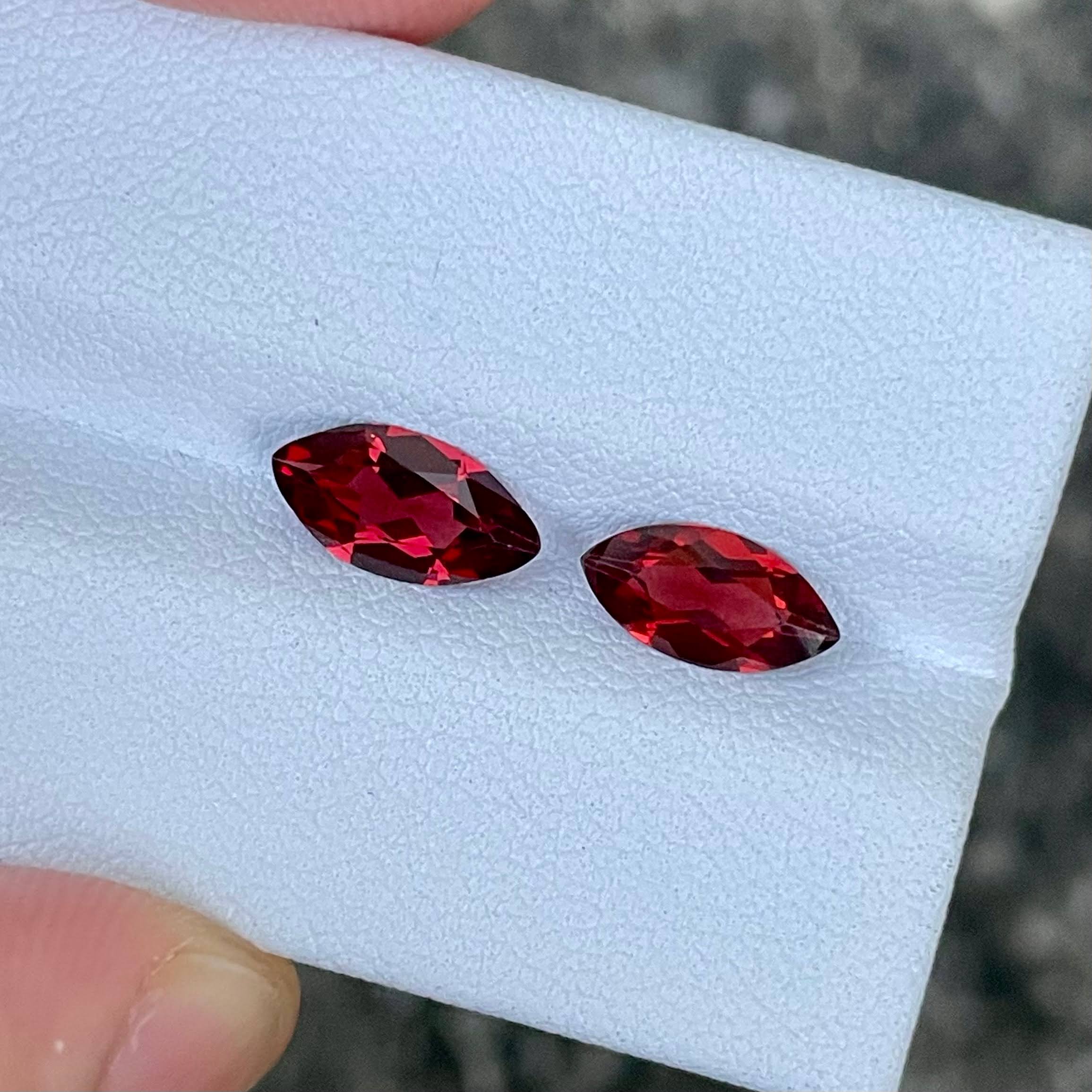 2.10 Carat Rhodolite Marquise Garnets