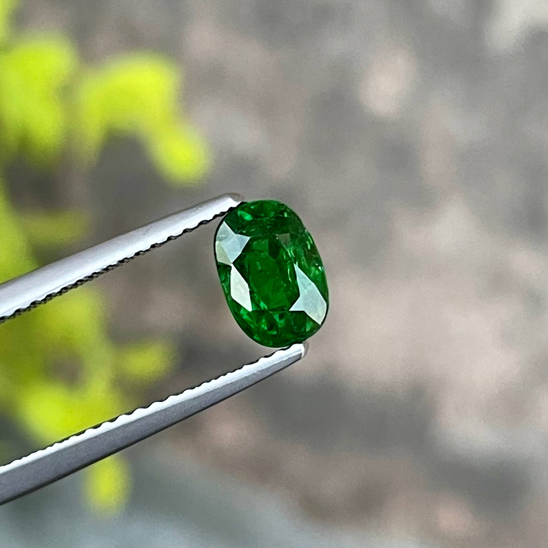 1.30 Carats Cushion Tsavorite Garnet