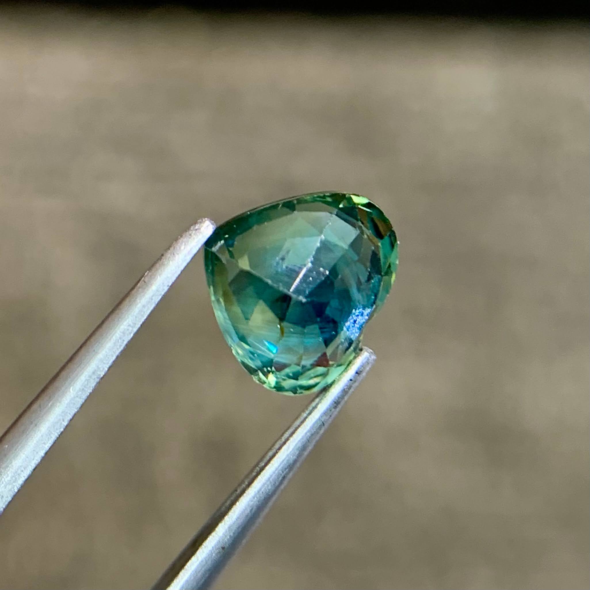 1.58ct Natural Teal Sapphire Heart