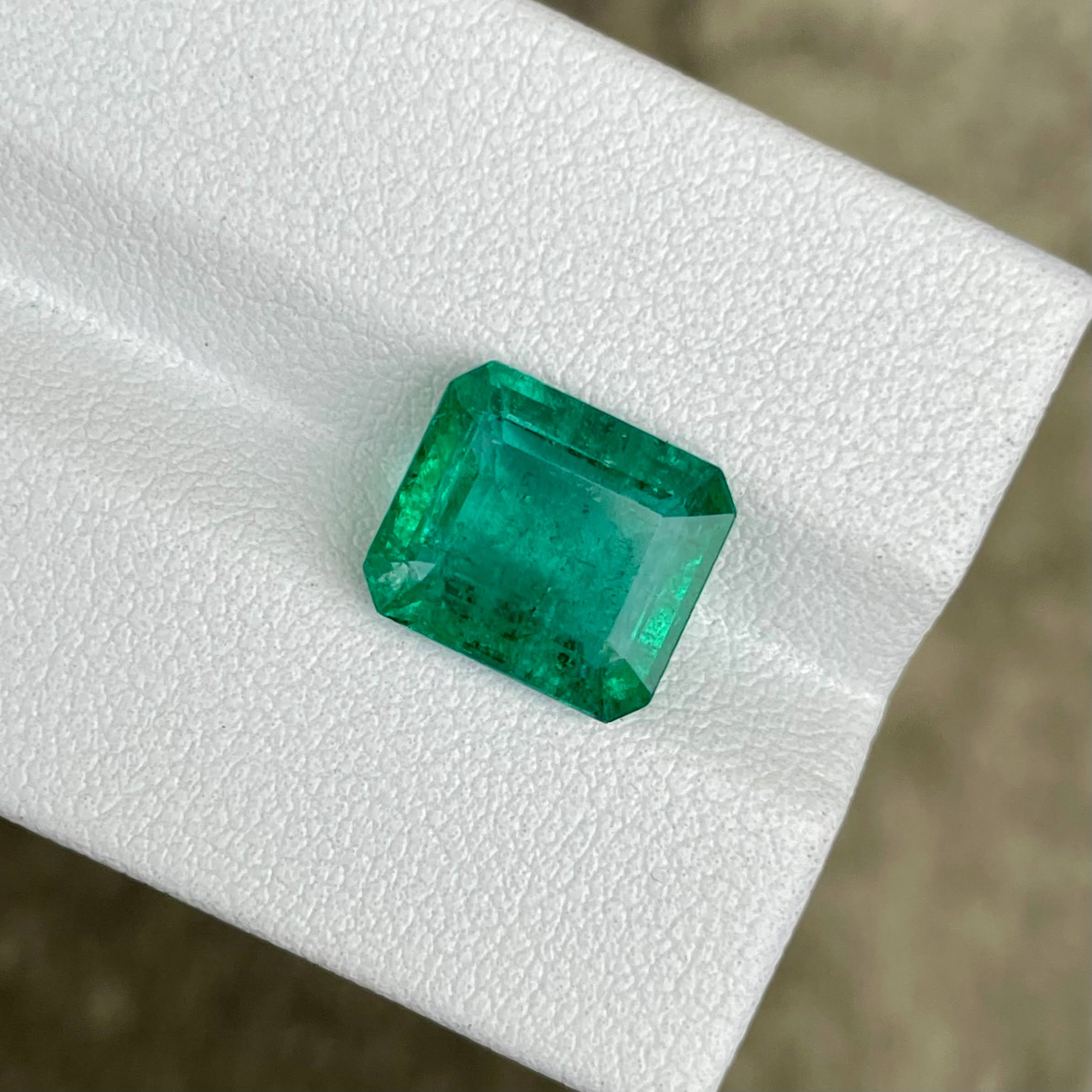 4.16 Carat ICA Certified Green Emerald 