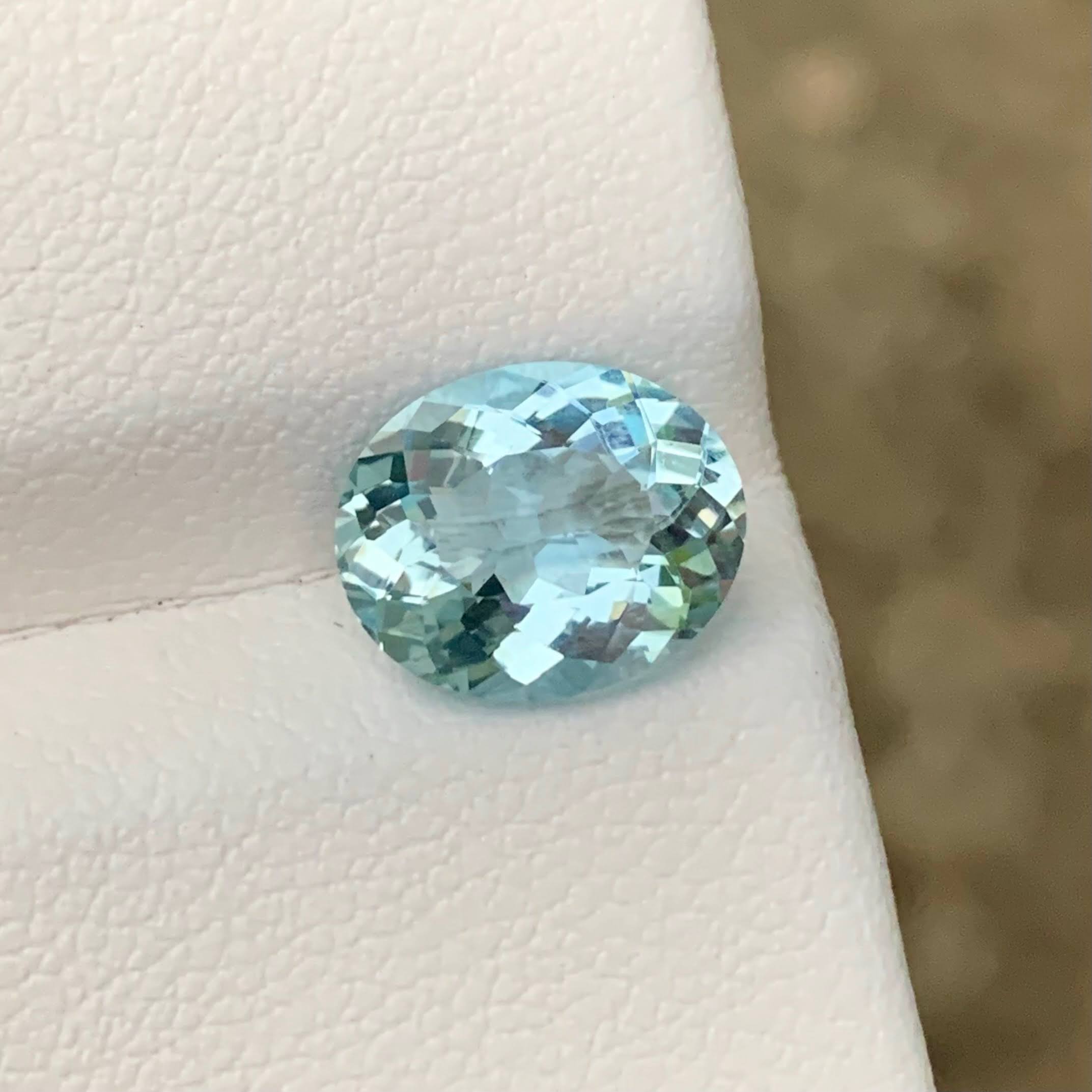 2.48ct Sky Blue Aquamarine Oval Cut 