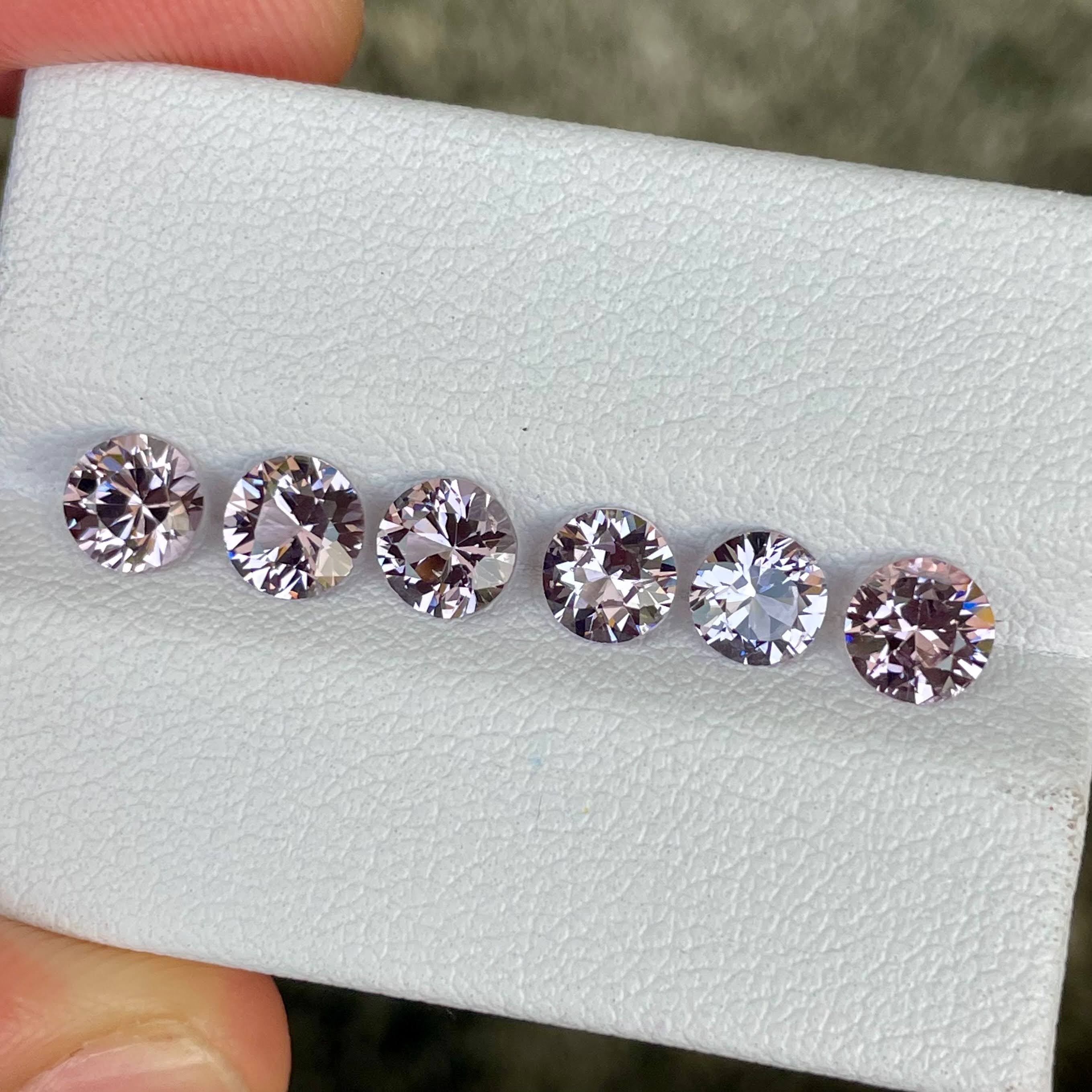 3.51 carats 6 Piece Pink Spinel Lot