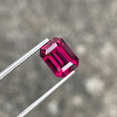 3.30 Carats Garnet Stone Emerald Cut