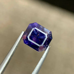 1.29ct Pink Blue Sapphire Emerald Cut