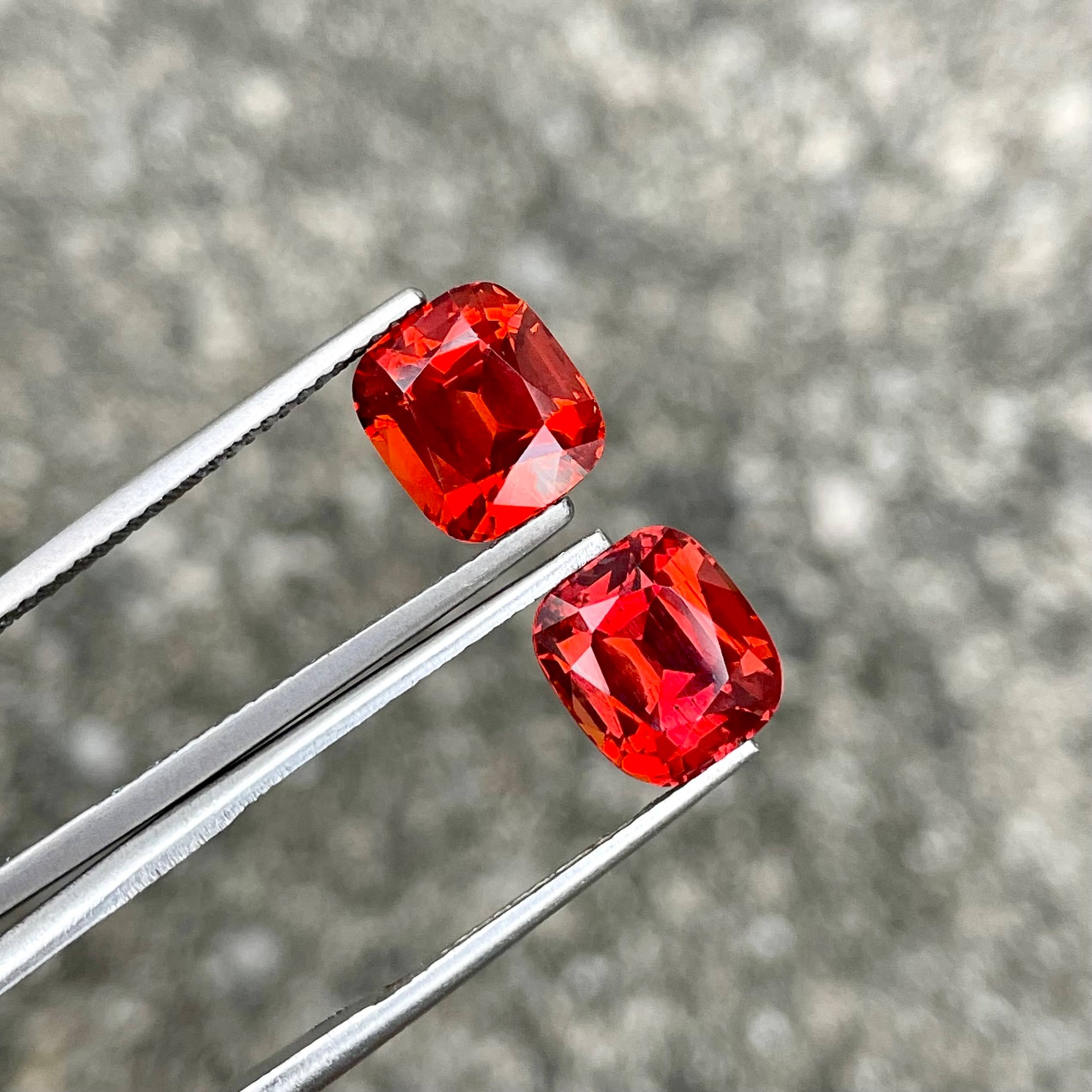 8.26 Carats Spessartite Garnet Pair