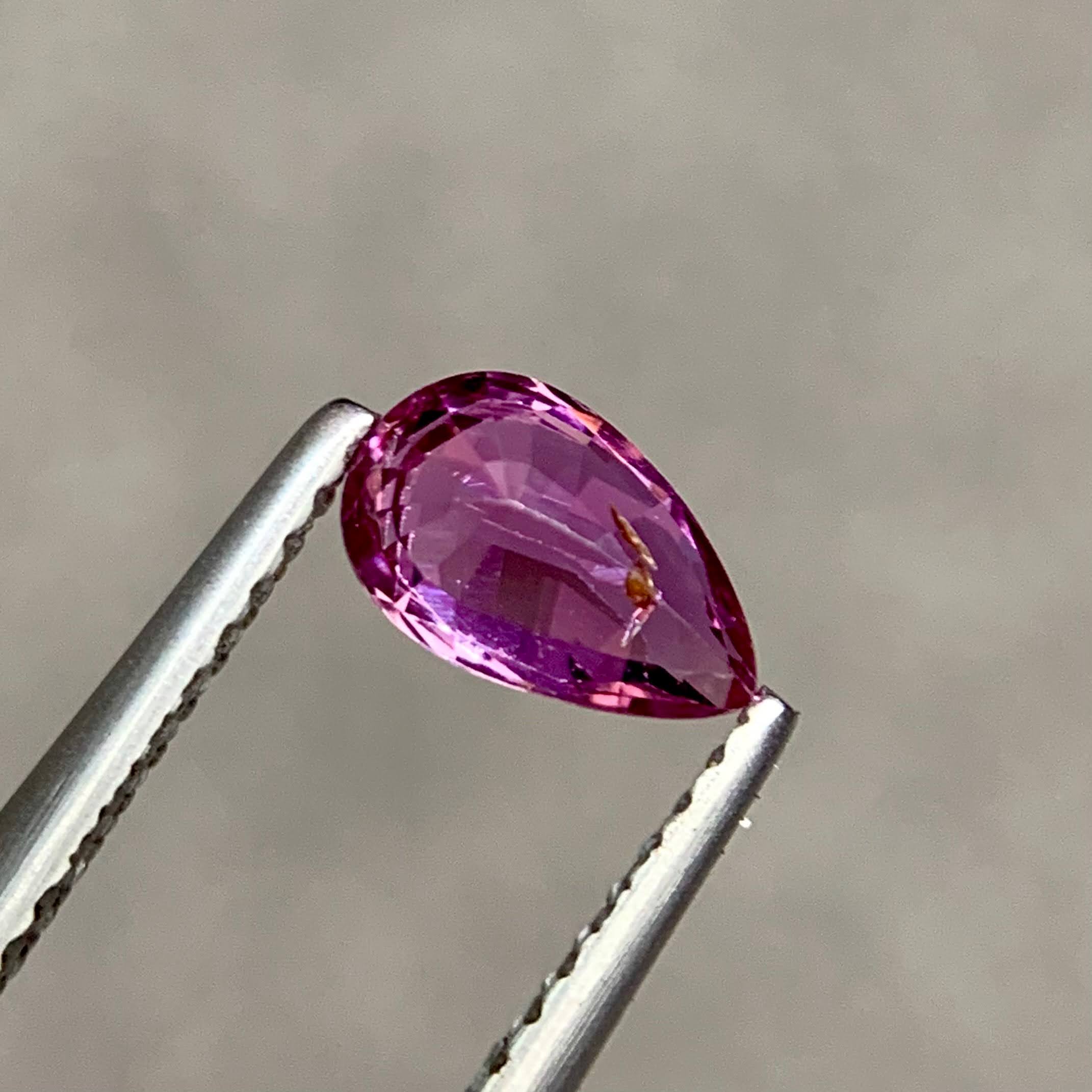 0.87 Ct Hot Pink Sapphire Pear Cut