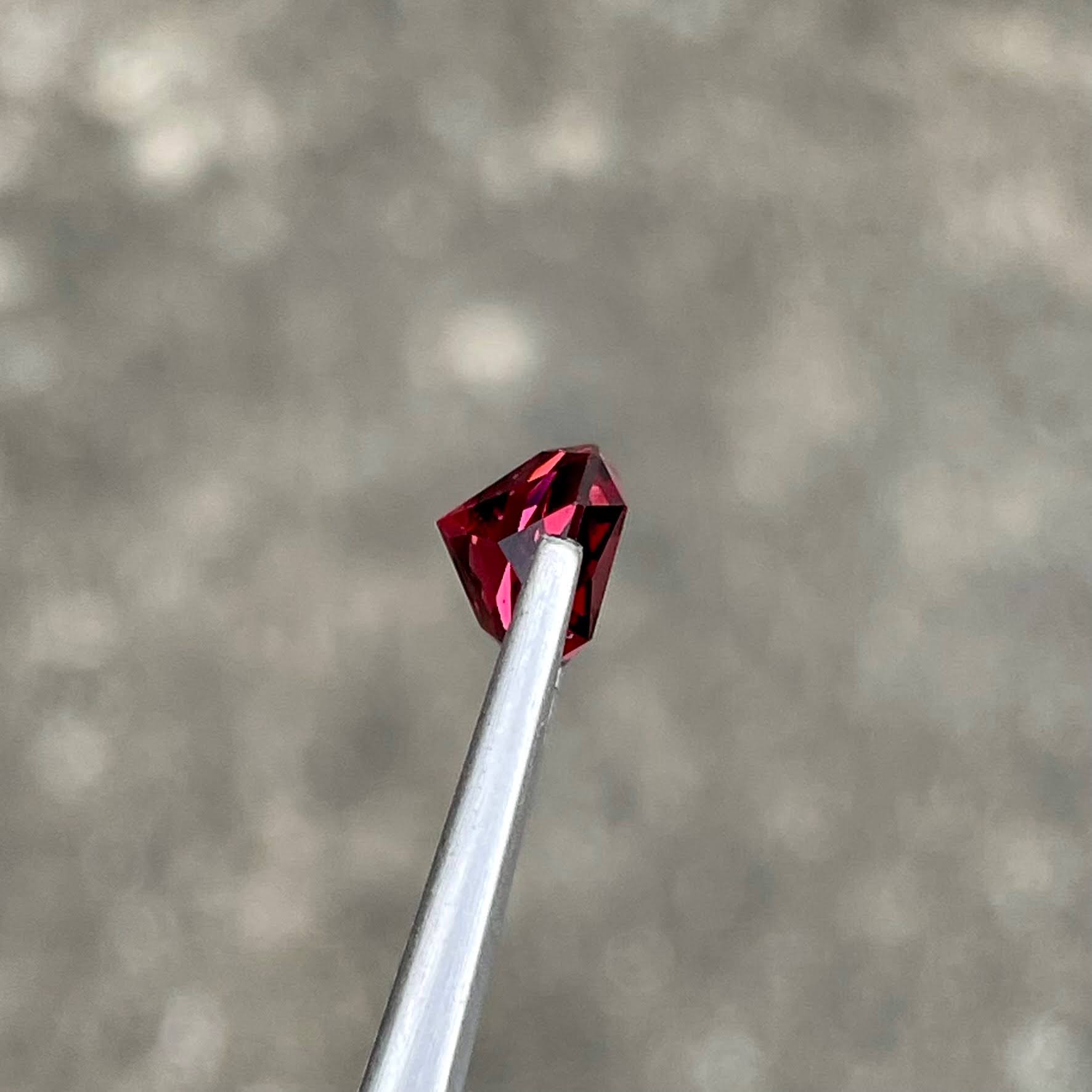 1.63 Carat Reddish Pink Garnet Stone