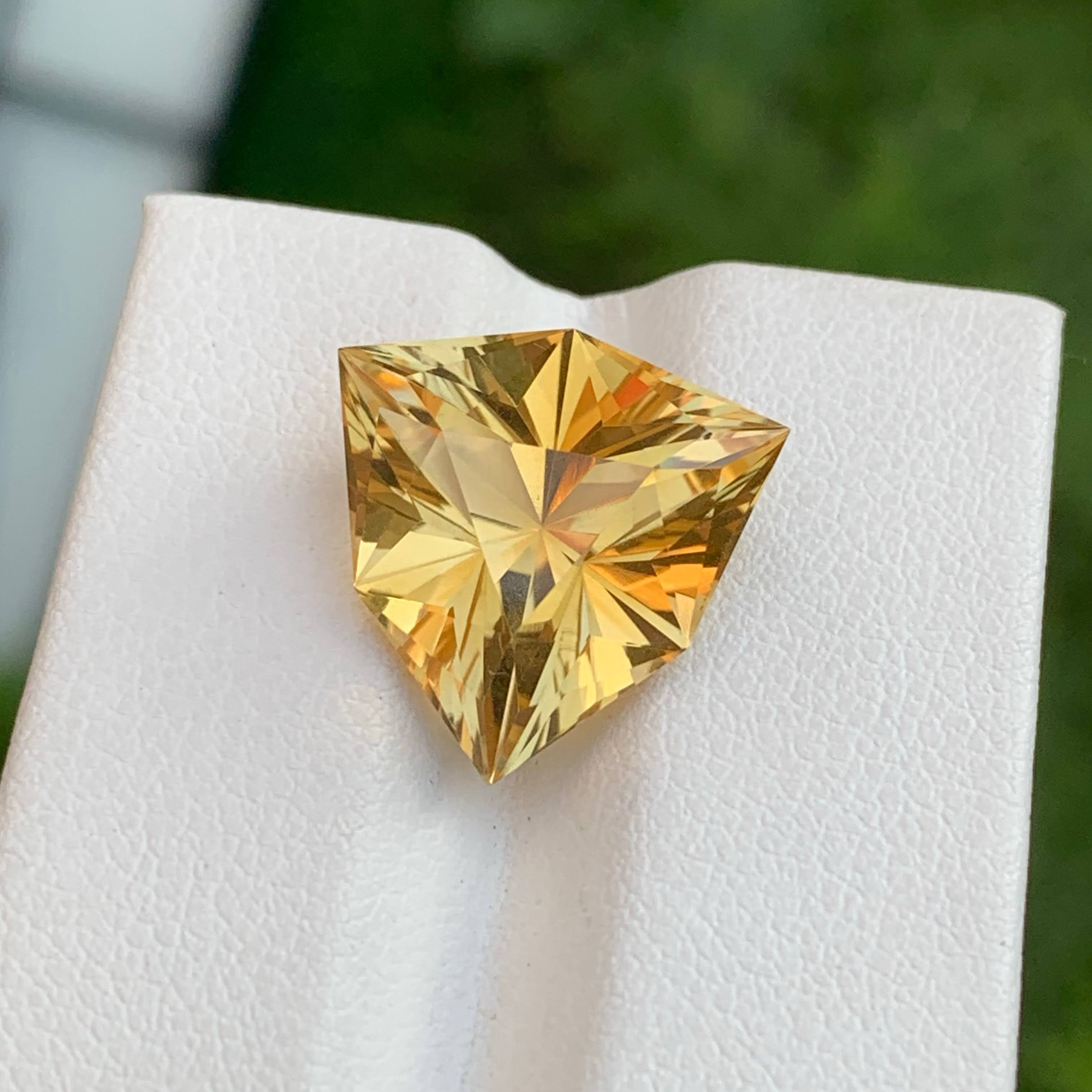 9.05 Carats Trillion Cut Citrine Stone