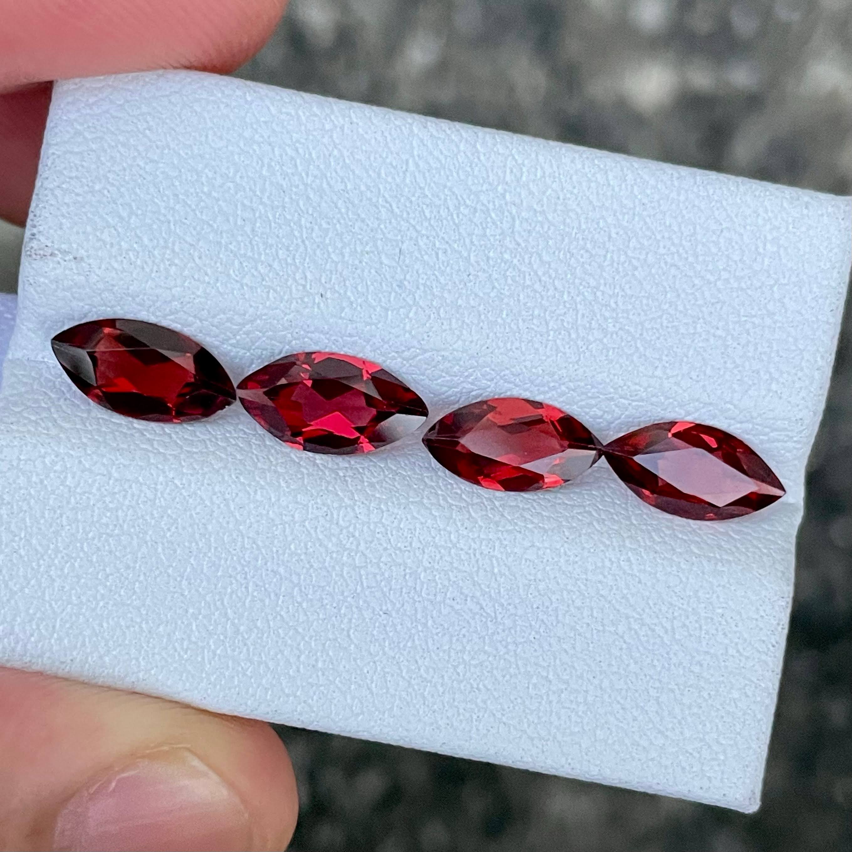 4.20 Carat Rhodolite Marquise Garnets 