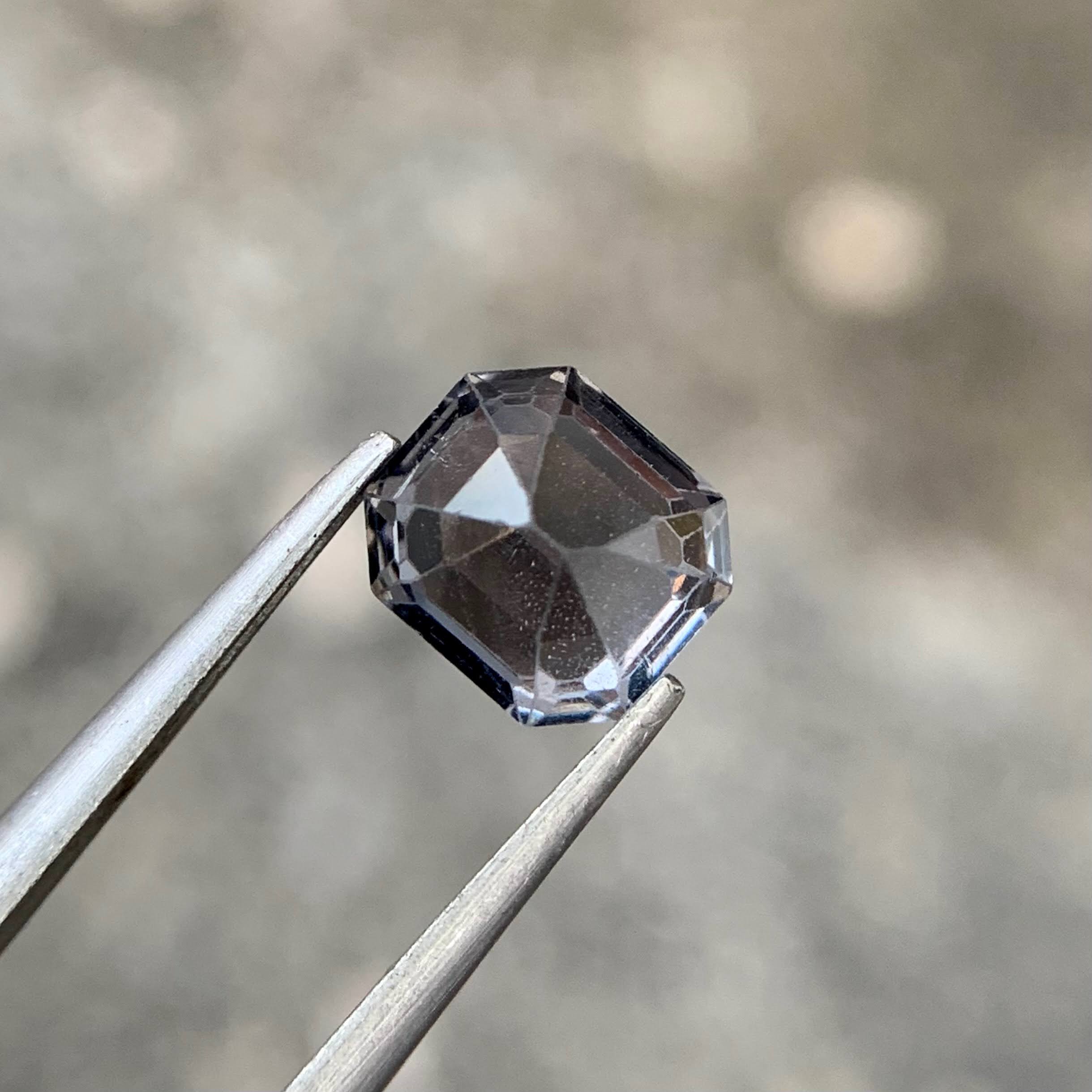 1.72 Ct Metal Gray Burmese Spinel Cushion