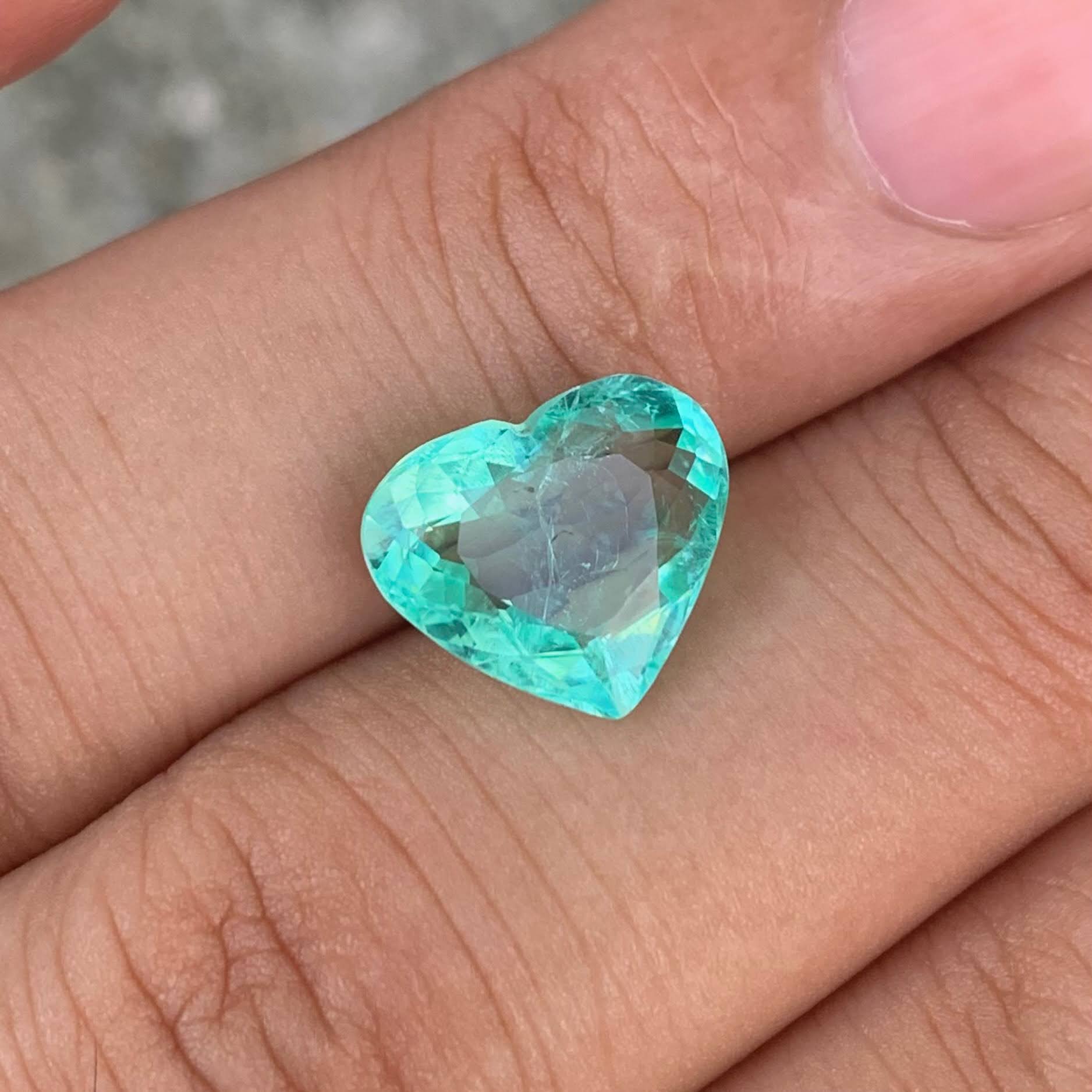 4.97ct AIGS Paraiba Tourmaline Heart