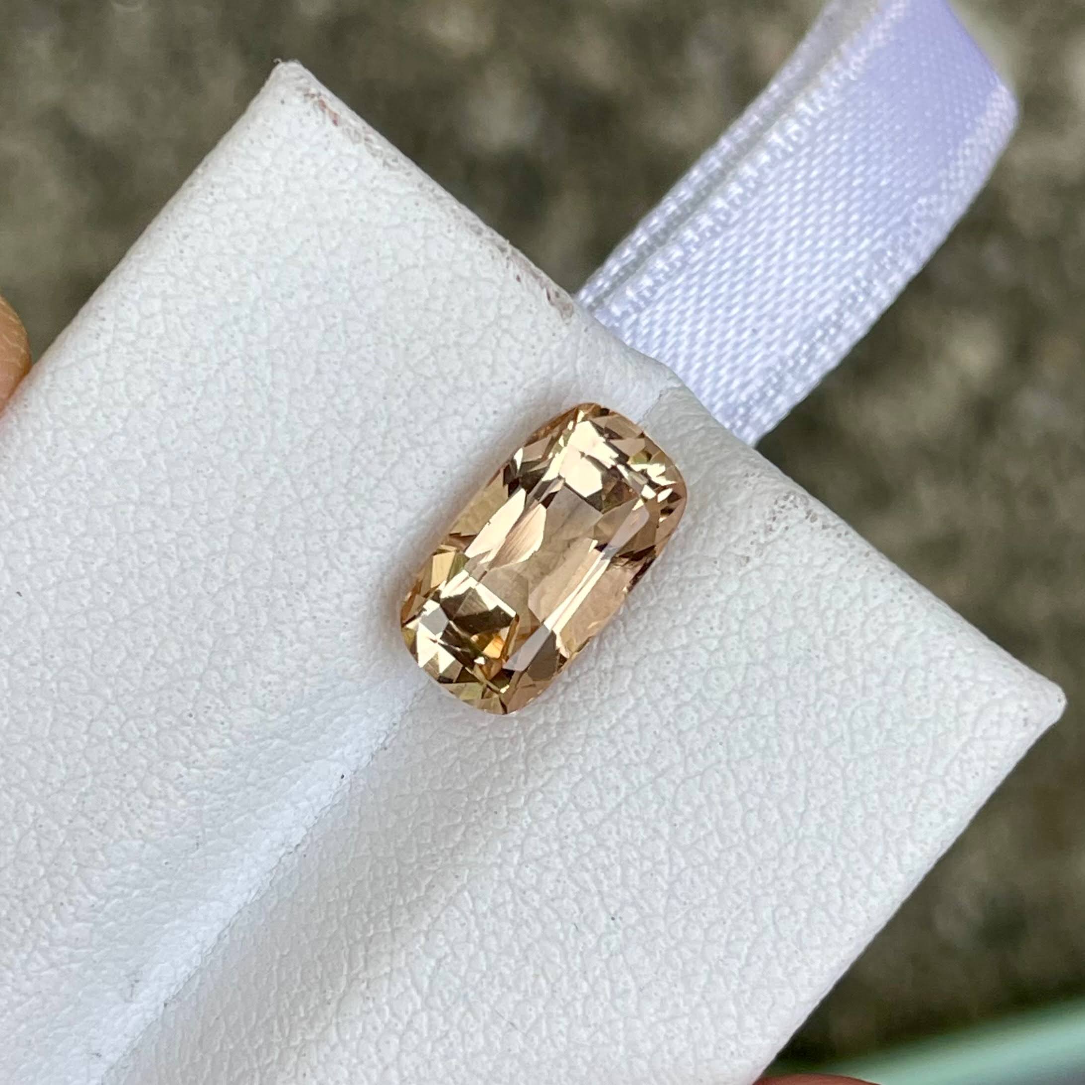 2.69 Carats Imperial Topaz Cushion Cut