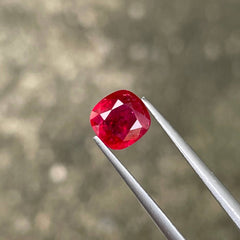 Open red Ruby from Mozambique