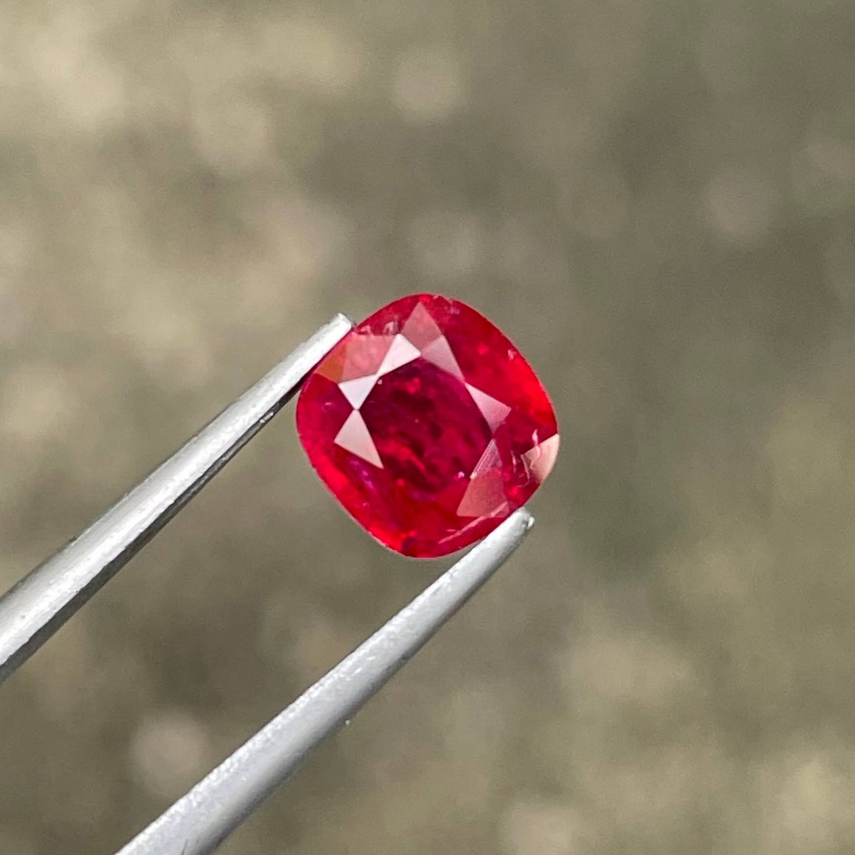 Open red Ruby from Mozambique