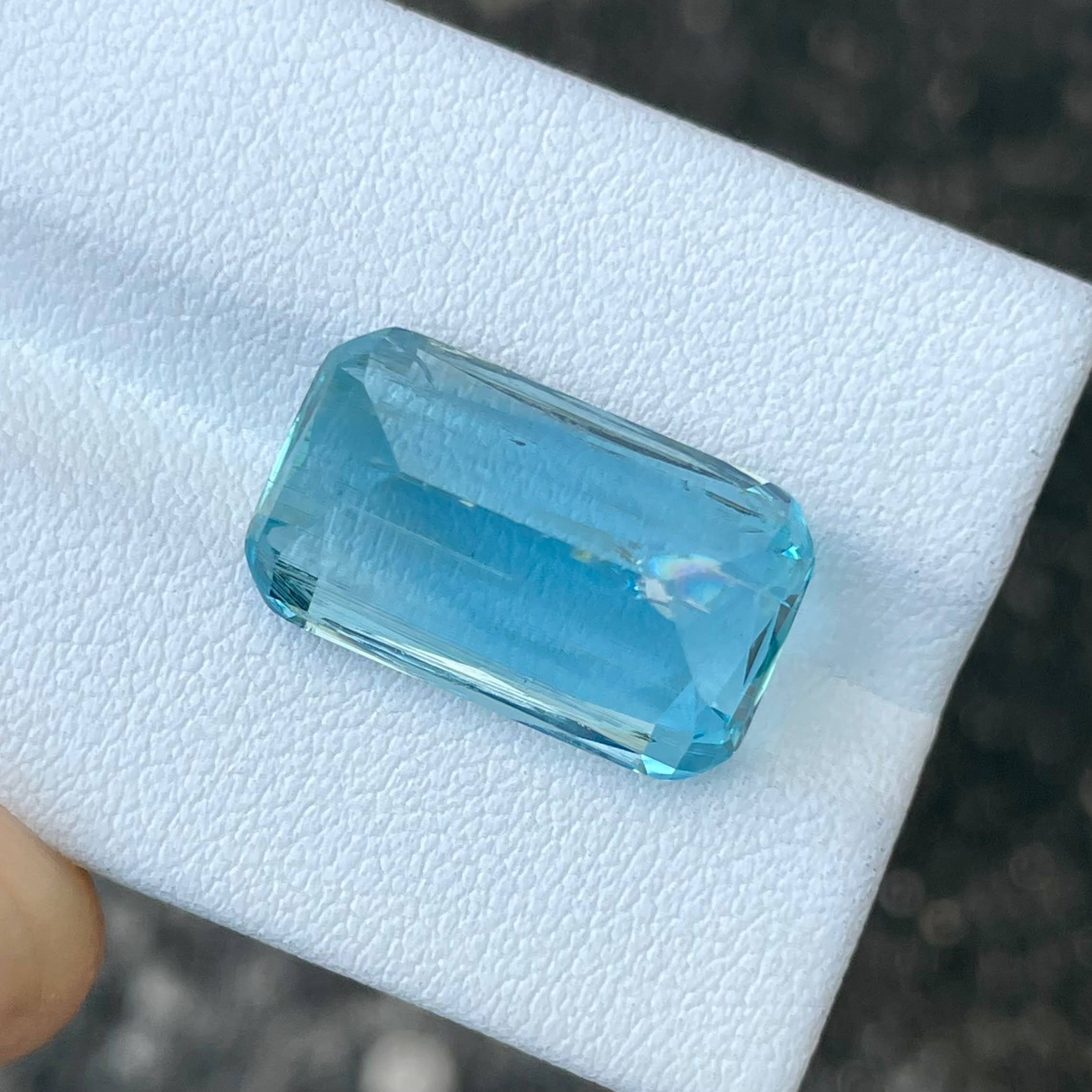 11.20ct Deep Blue Aquamarine Cushion Cut