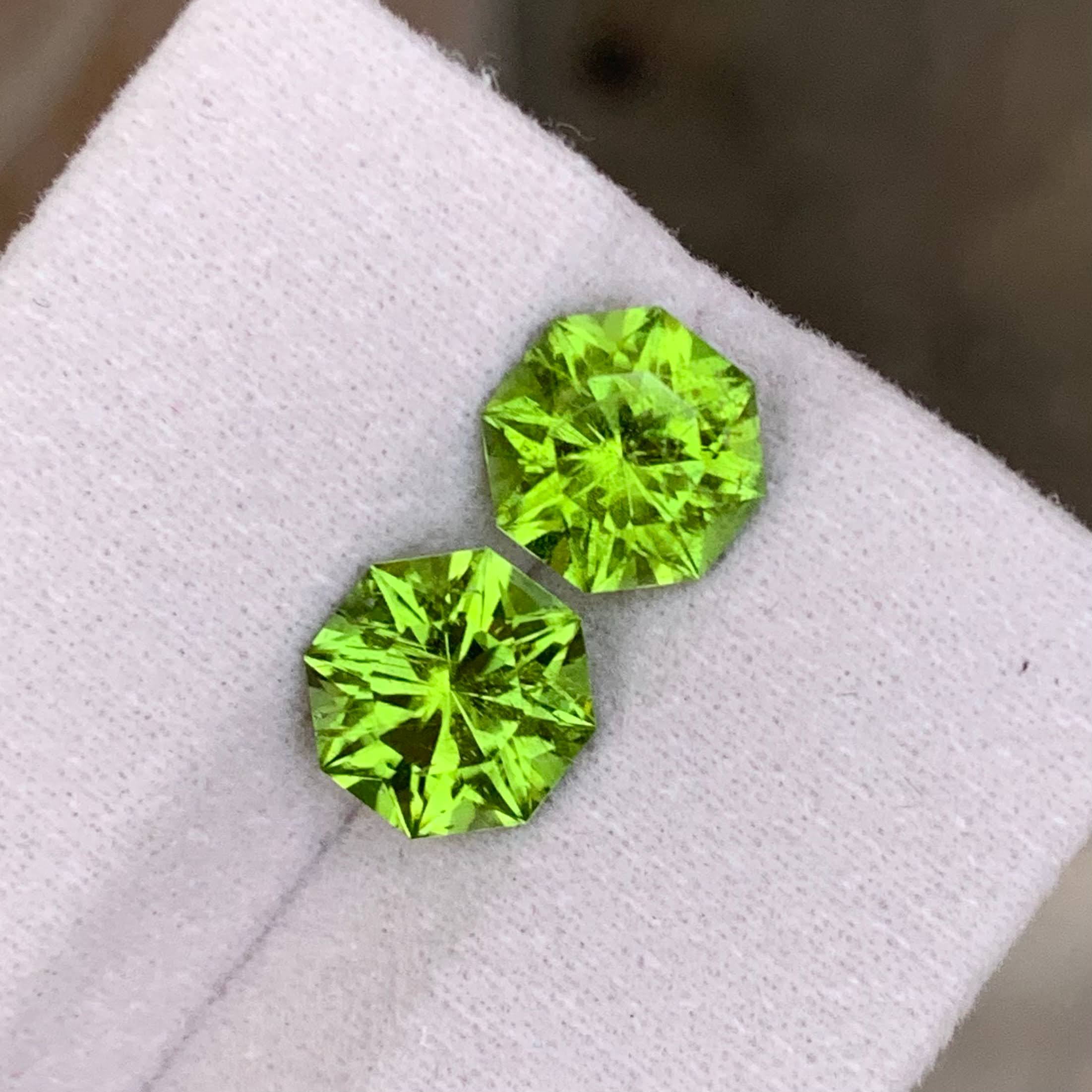 5.00ct Fancy Cut Peridot Pair