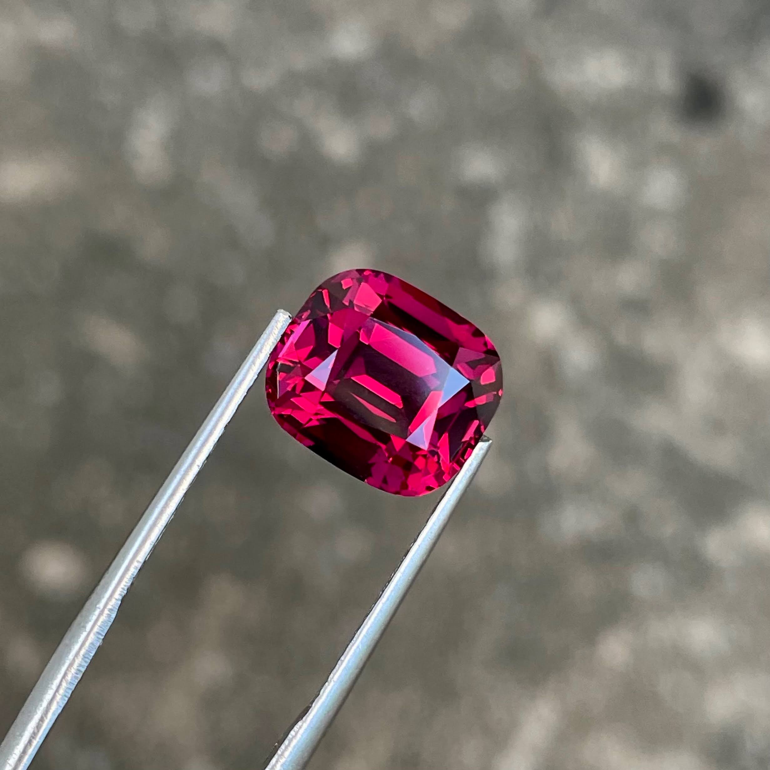 8.03 Carat Pinkish Red Garnet Stone
