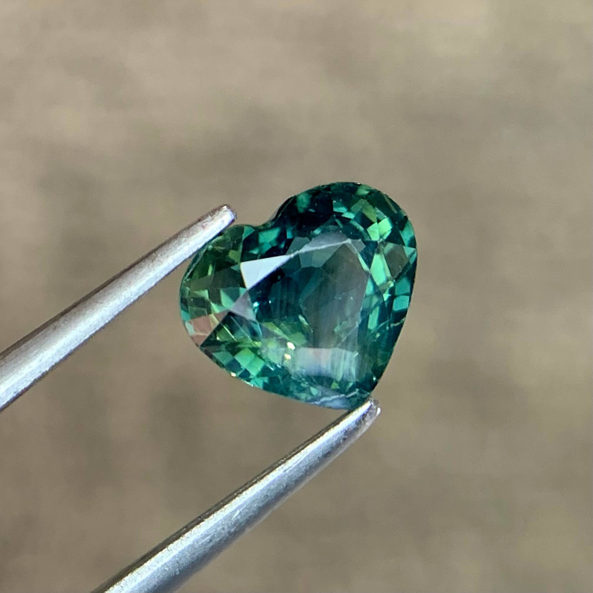 1.58ct Natural Teal Sapphire Heart