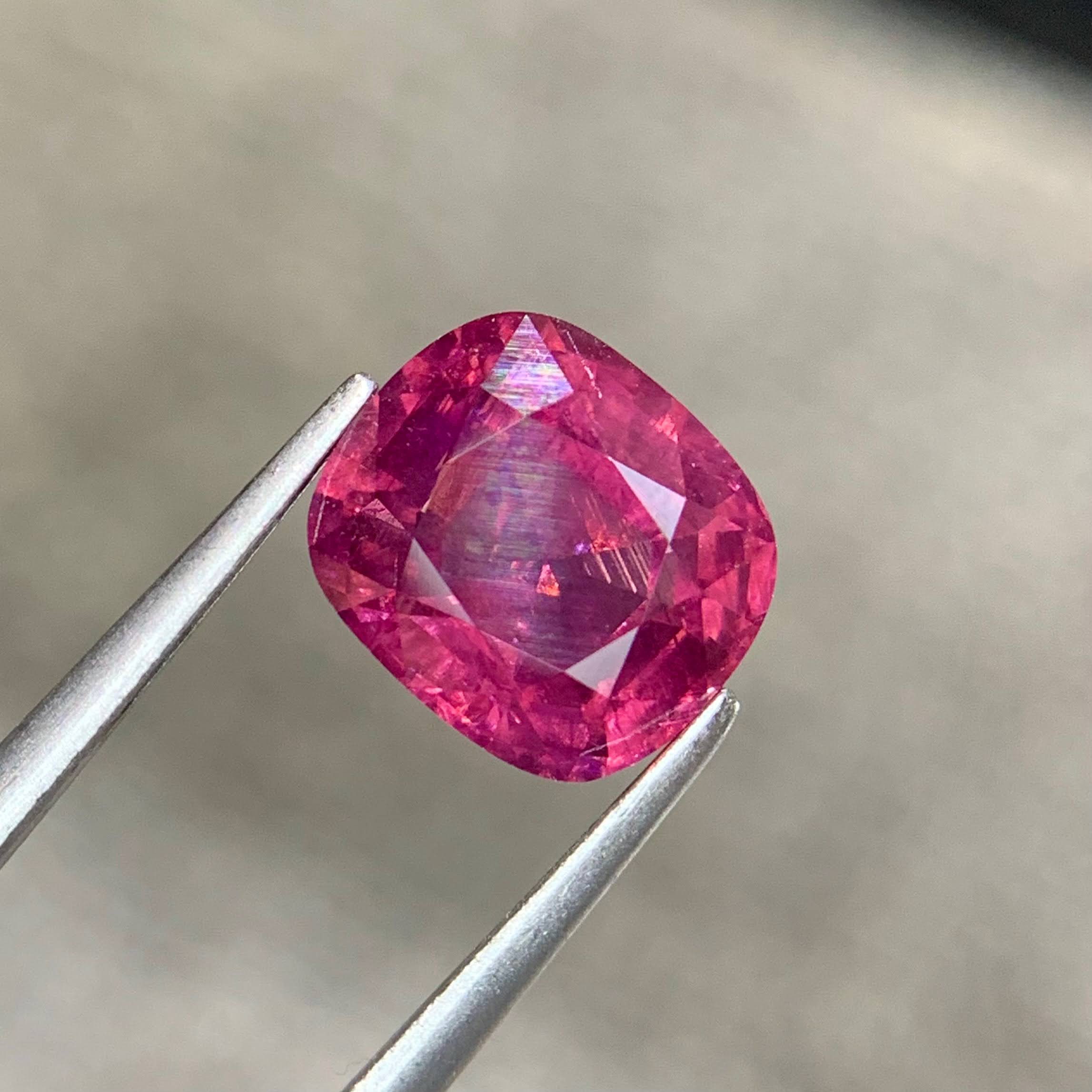 3.22ct Reddish Pink Spinel Cushion Cut