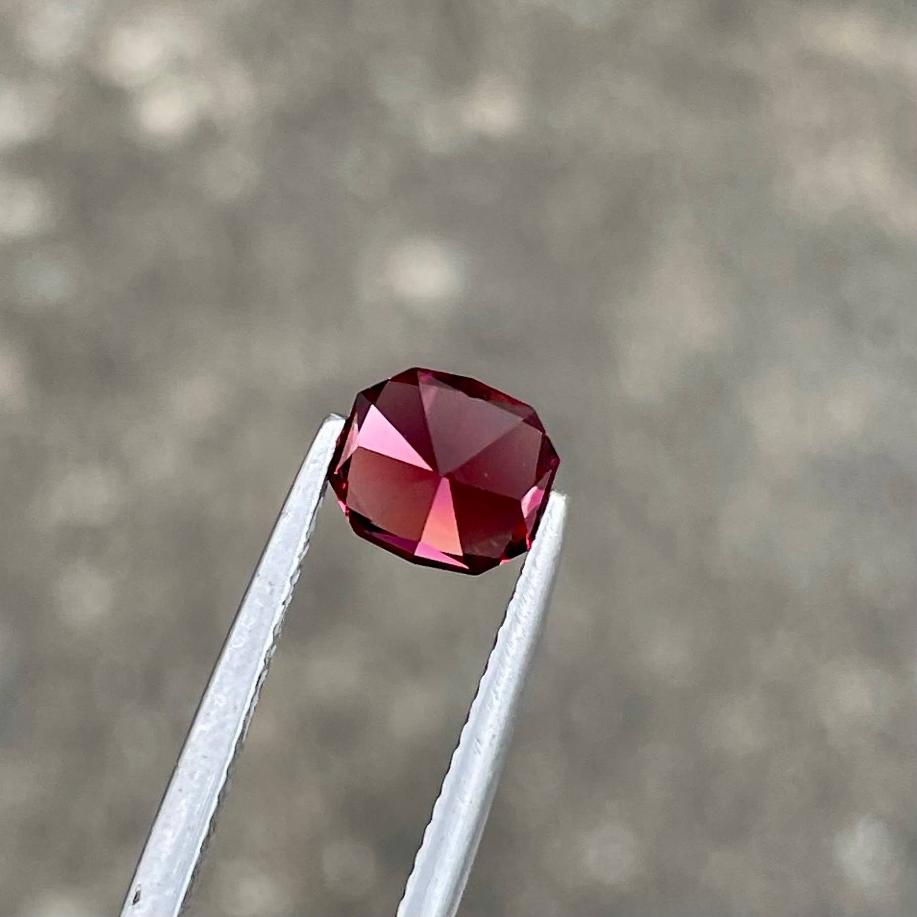 1.63 Carat Reddish Pink Garnet Stone