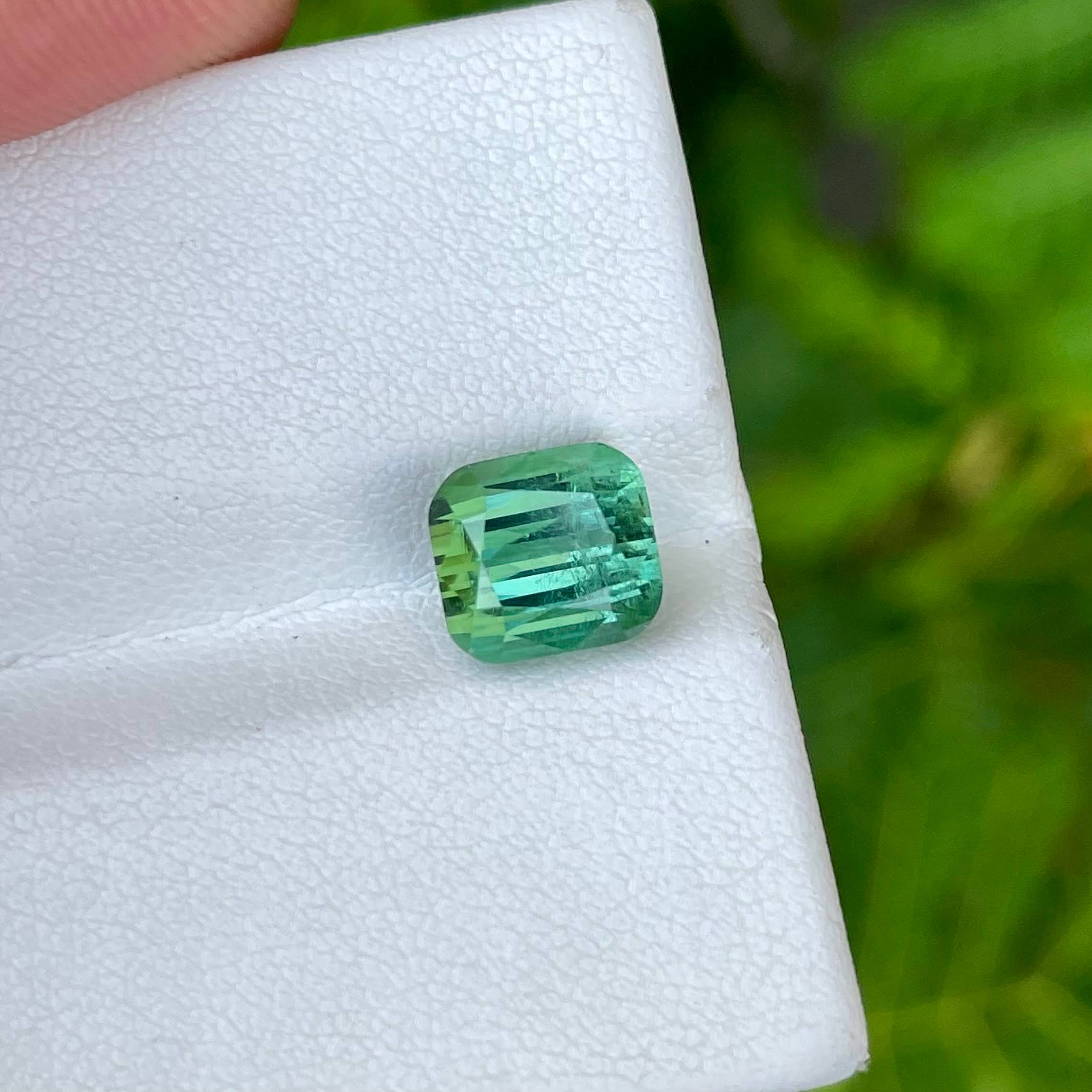 3.80 Carat Green Blue Tourmaline Stone