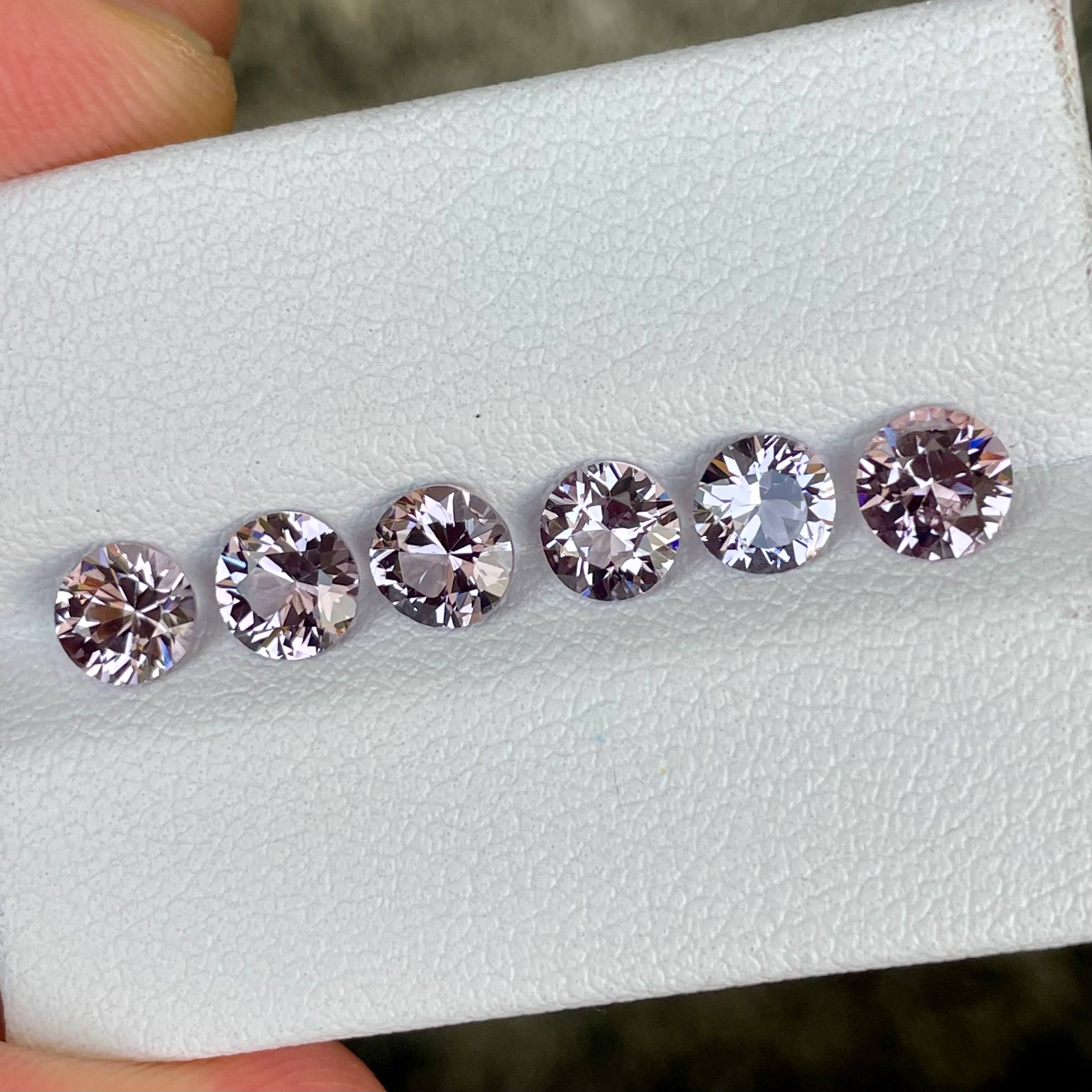 3.51 carats 6 Piece Pink Spinel Lot