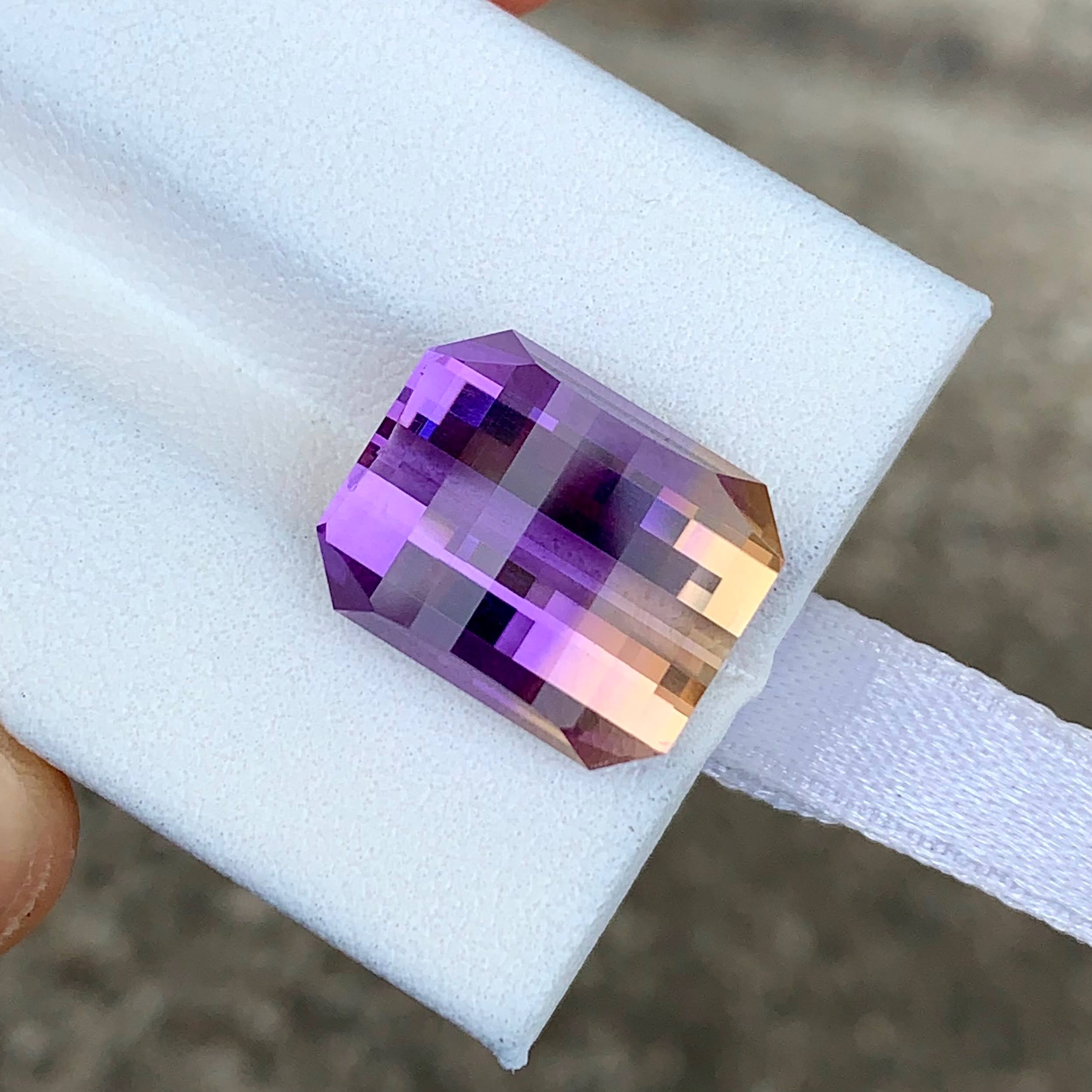 12.01 Ct Pixel Bar Cut Ametrine