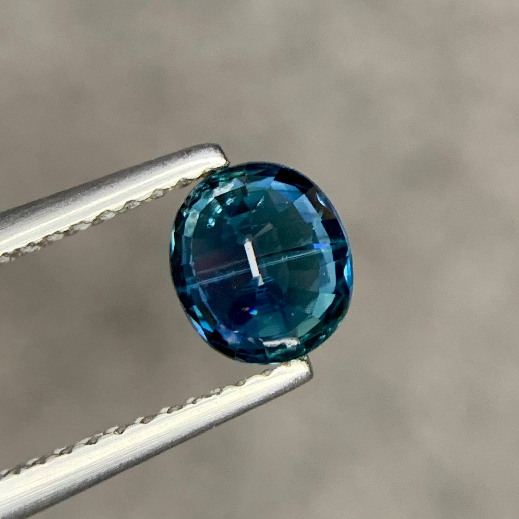 1.20 Ct Teal Sapphire Oval Cut