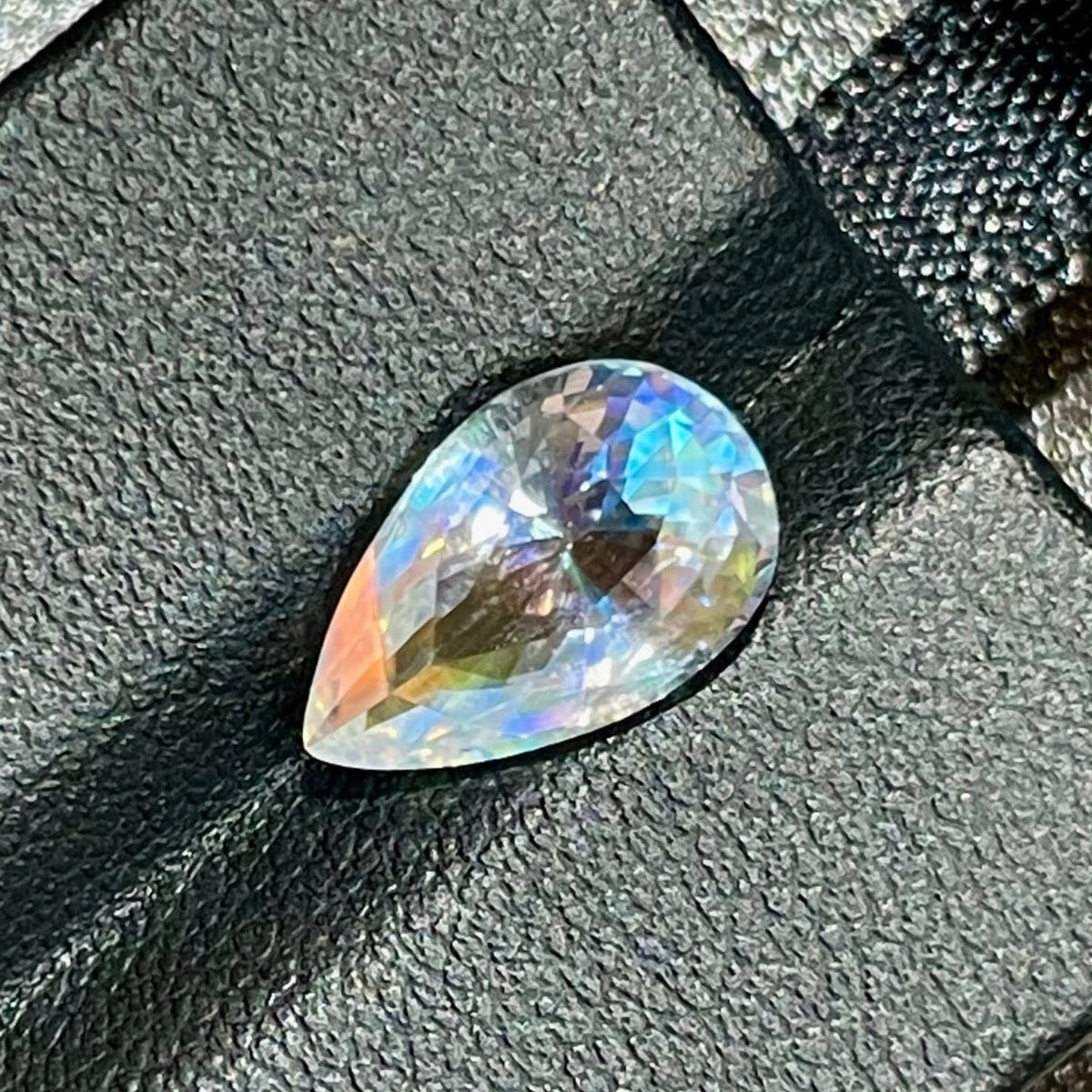 2.86 Carats Rainbow Moonstone Pear Cut