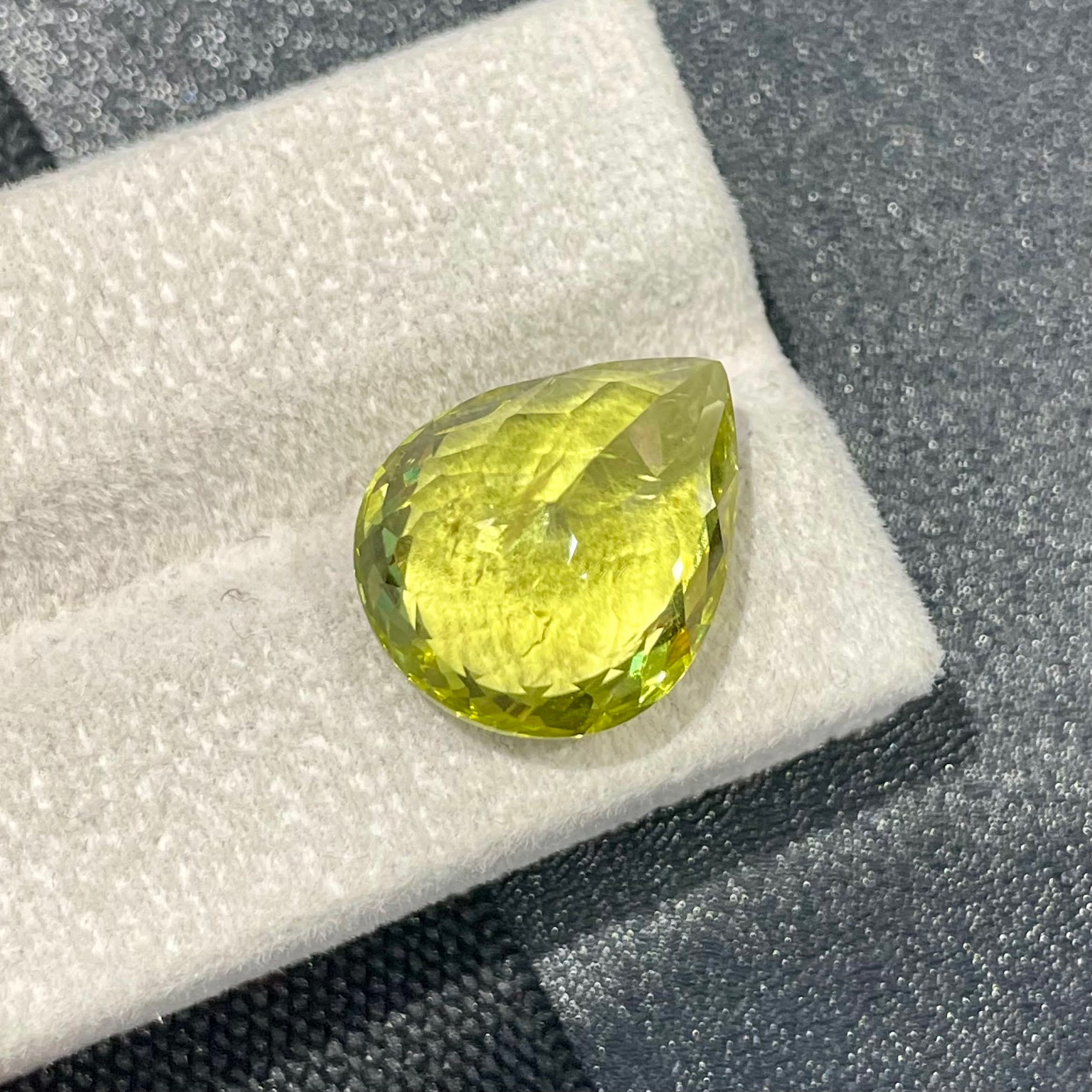 14.48 carat Canary Tourmaline is ICA certified